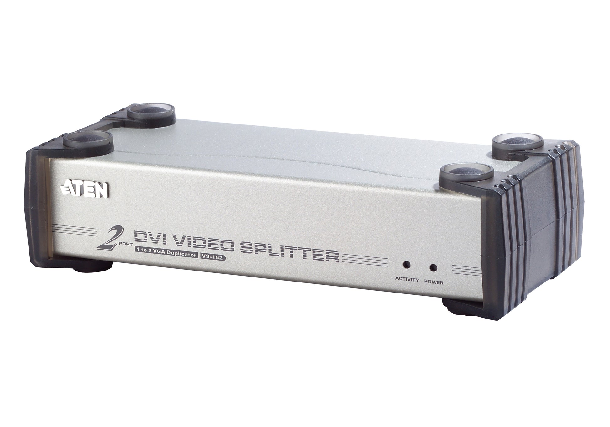 ATEN VS162 – DVI-Splitter – Aktiv, 2 Ports (DVI‑I), 1920×1200, für DVI-Geräte – Schwarz/Grau