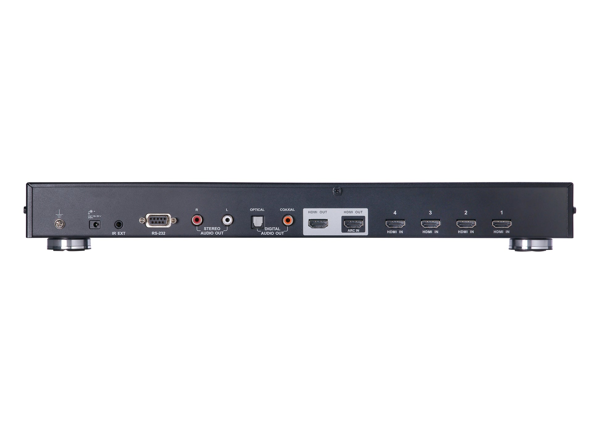 ATEN VS482-AT-G – HDMI-Switch – 4 Eingänge, 2 Ausgänge, Full HD – Schwarz, Metall