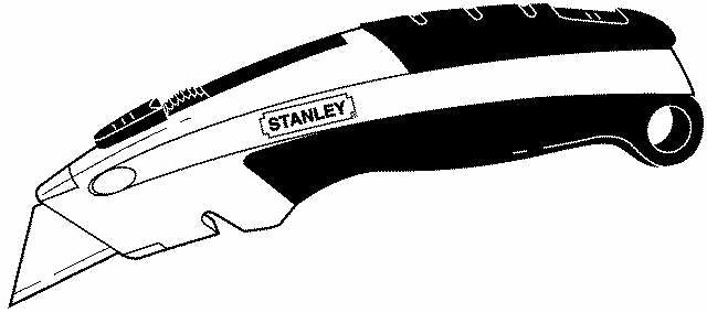 Stanley Cutter 0-10-788 – 19 mm, Klingenarretierung, Zink, inkl. 3 Klingen
