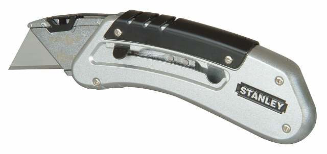 Stanley Quickslide – Einziehbares Abbrechmesser 19 mm, mit Sperre, Zink, Grau