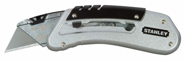 Stanley Quickslide – Einziehbares Abbrechmesser 19 mm, mit Sperre, Zink, Grau