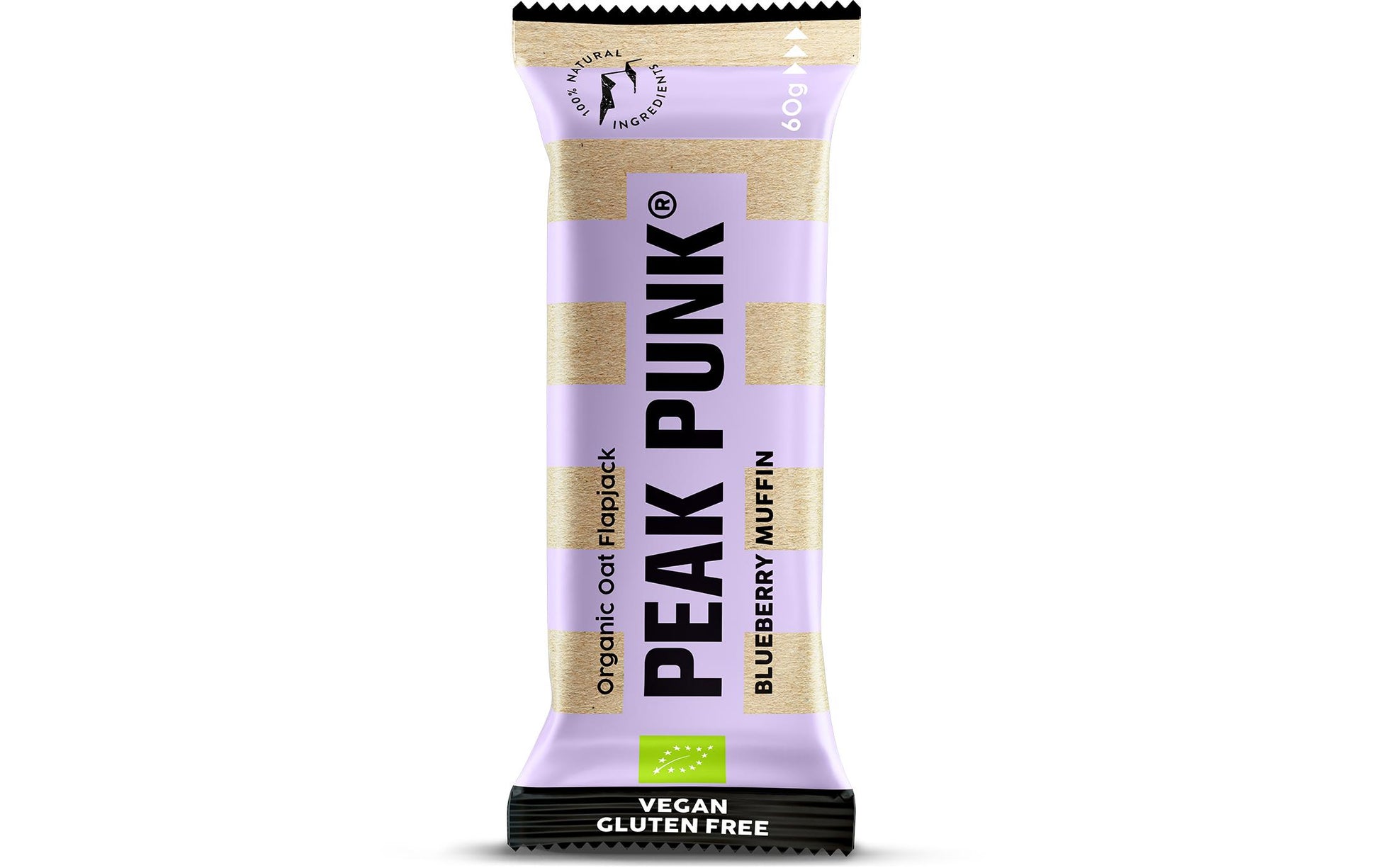 Peak punk Bio Hafer-Flapjack – Heidelbeer-Muffin, vegan – 12 × 60 g