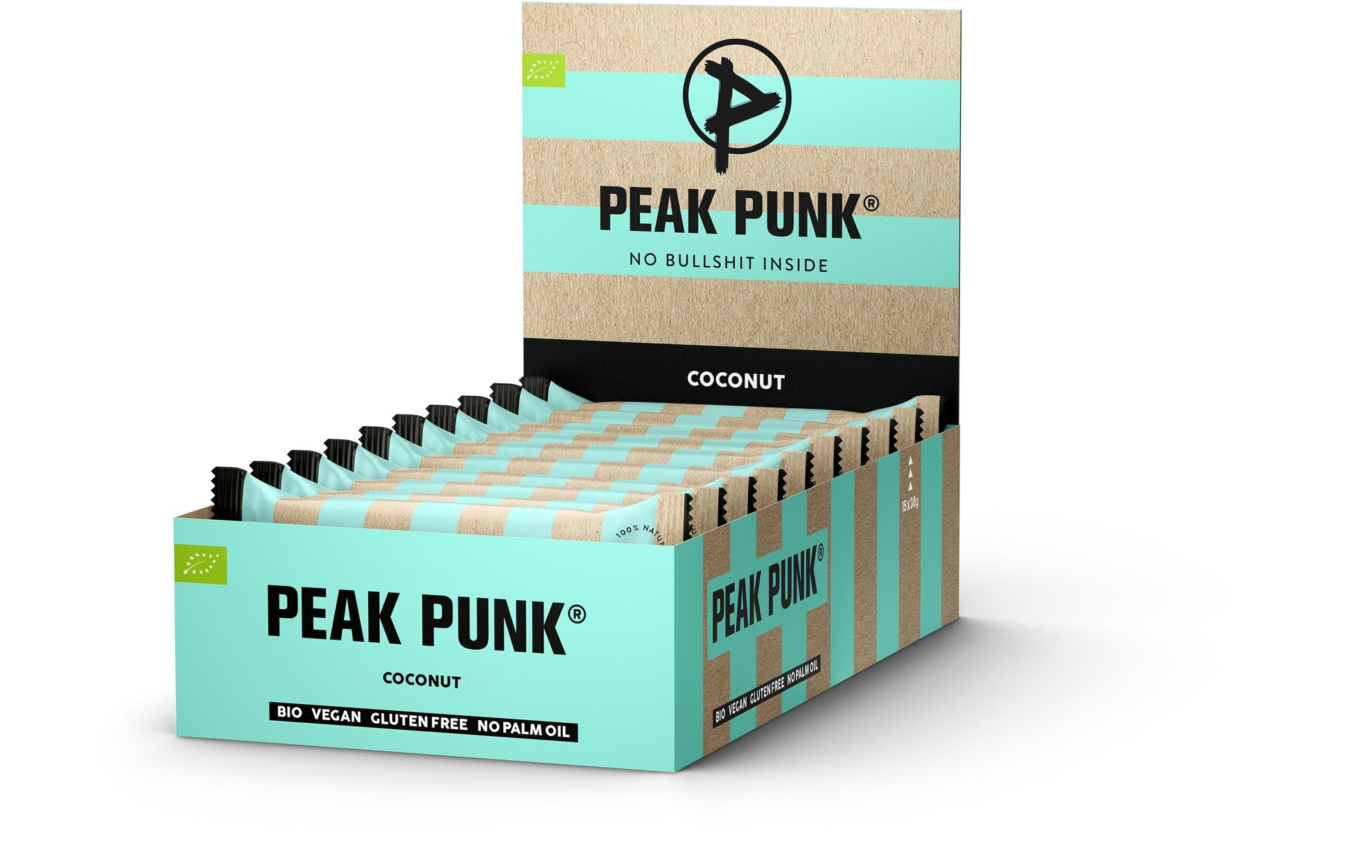 Peak punk Bio-Energie-Riegel – Datteln & Vanille, bio – 15 × 38 g