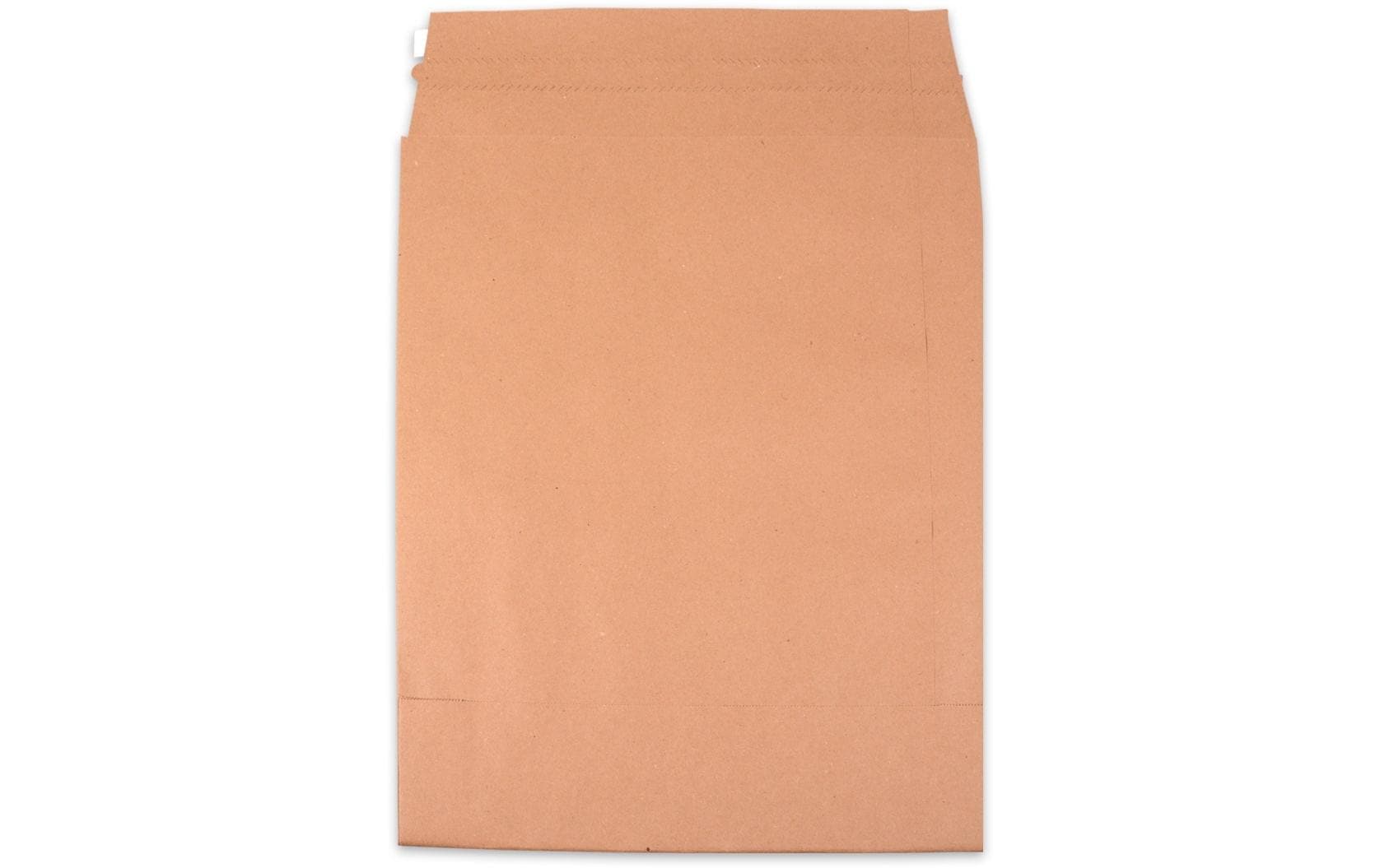 Elco Papierversandtasche – 380 × 475 × 80 mm, Seiten- und Bodenfalte, braun, Einsteckverschluss – 100 Stück