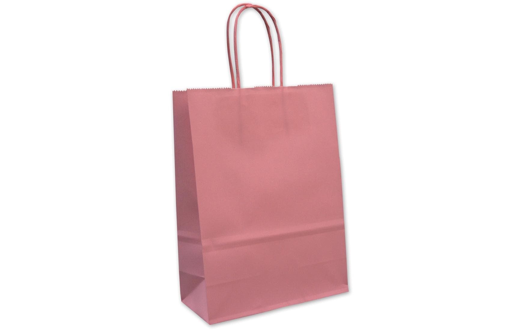 Elco Geschenktasche Kraftpapier Rosa – 180 × 240 × 80 mm – Gedrehte Papierkordeln – 25 Stk.