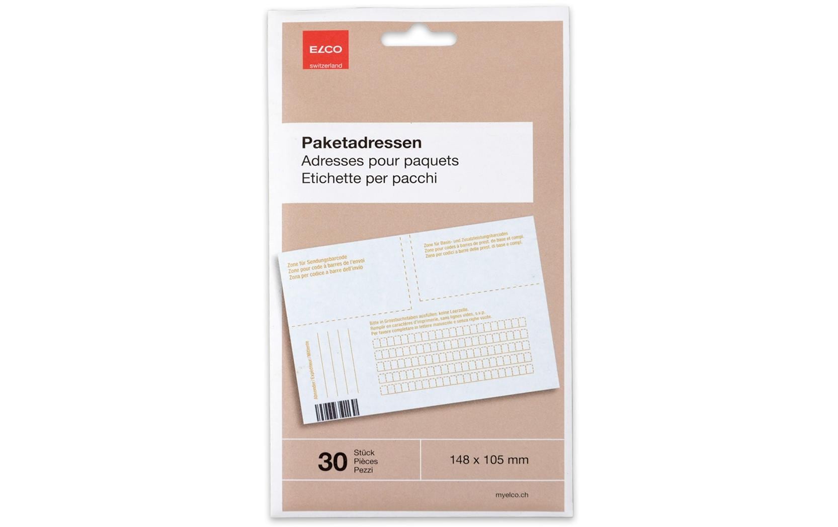 Elco Haftetiketten – rechteckig 148 × 105 mm, A6, weiss, blickdicht, 750 Stk.