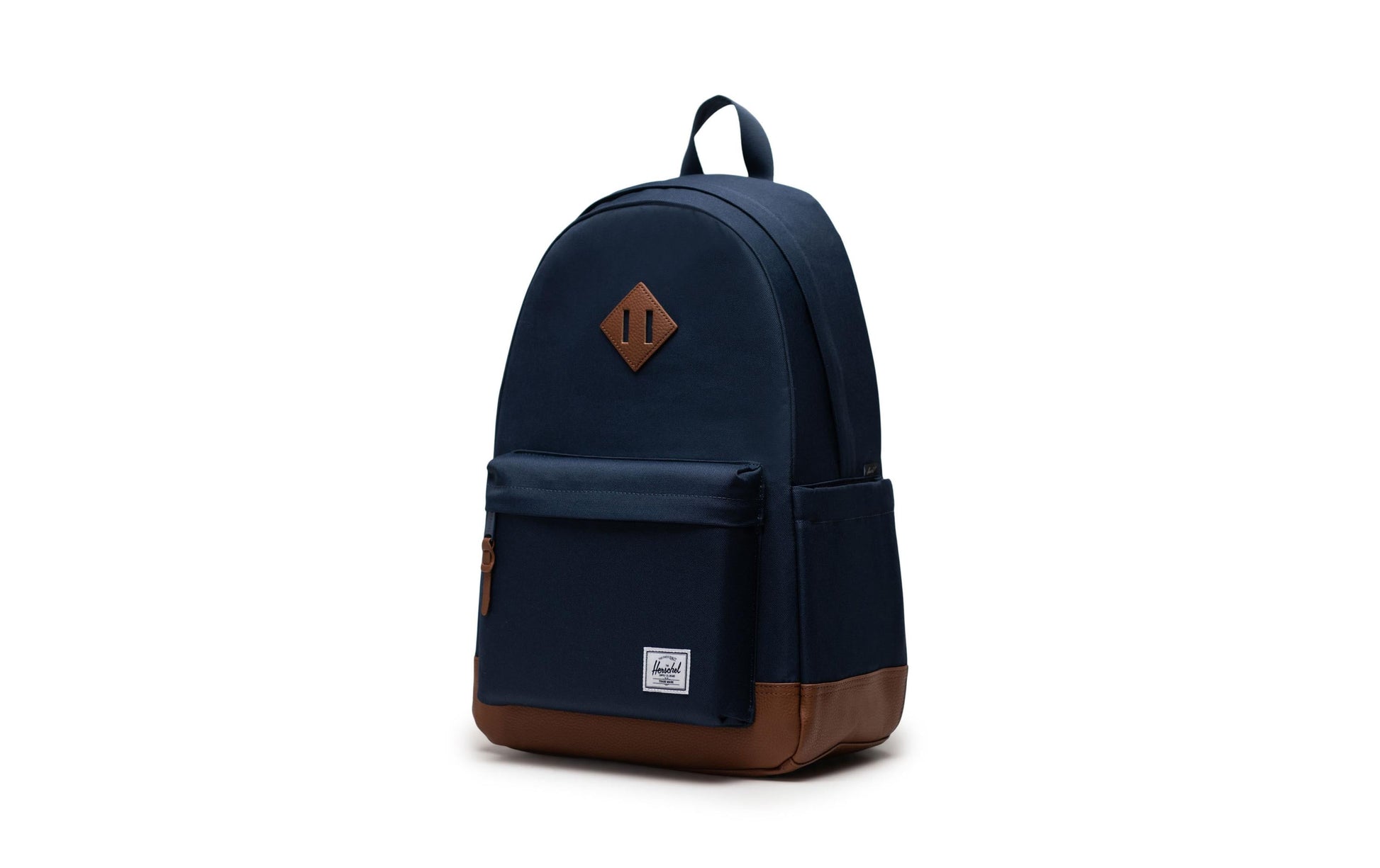 Herschel Notebook-Rucksack Heritage – für 16", 24 l, wasserabweisend, rPET-Polyester – Navy/Tan