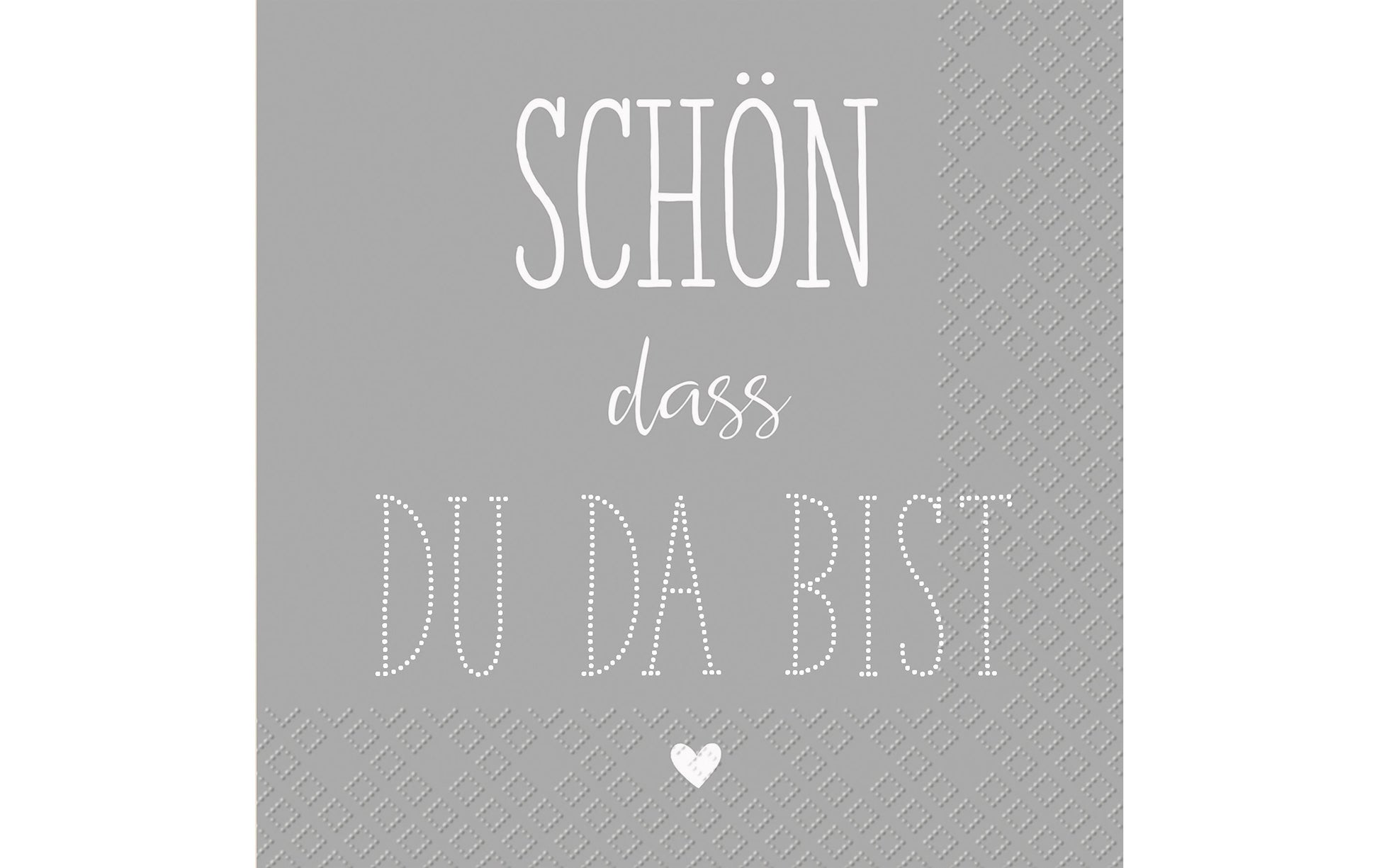 Stewo Servietten Dahoma Grau – 25 × 25 cm, 3-lagig – 20 Stück