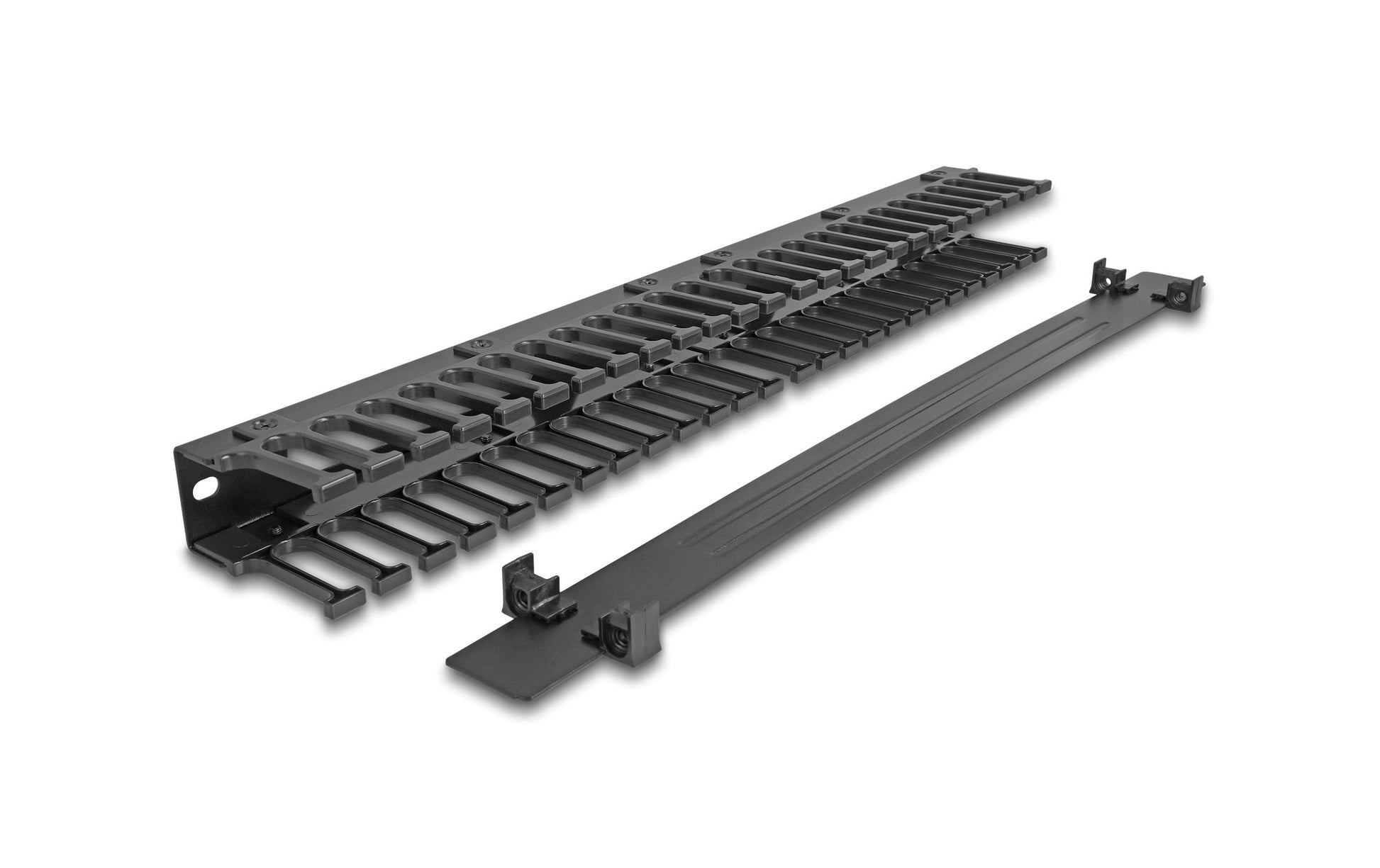 DeLOCK Rangierpanel 19" 1U, 3 Öffnungen, Metall, Kunststoff – schwarz