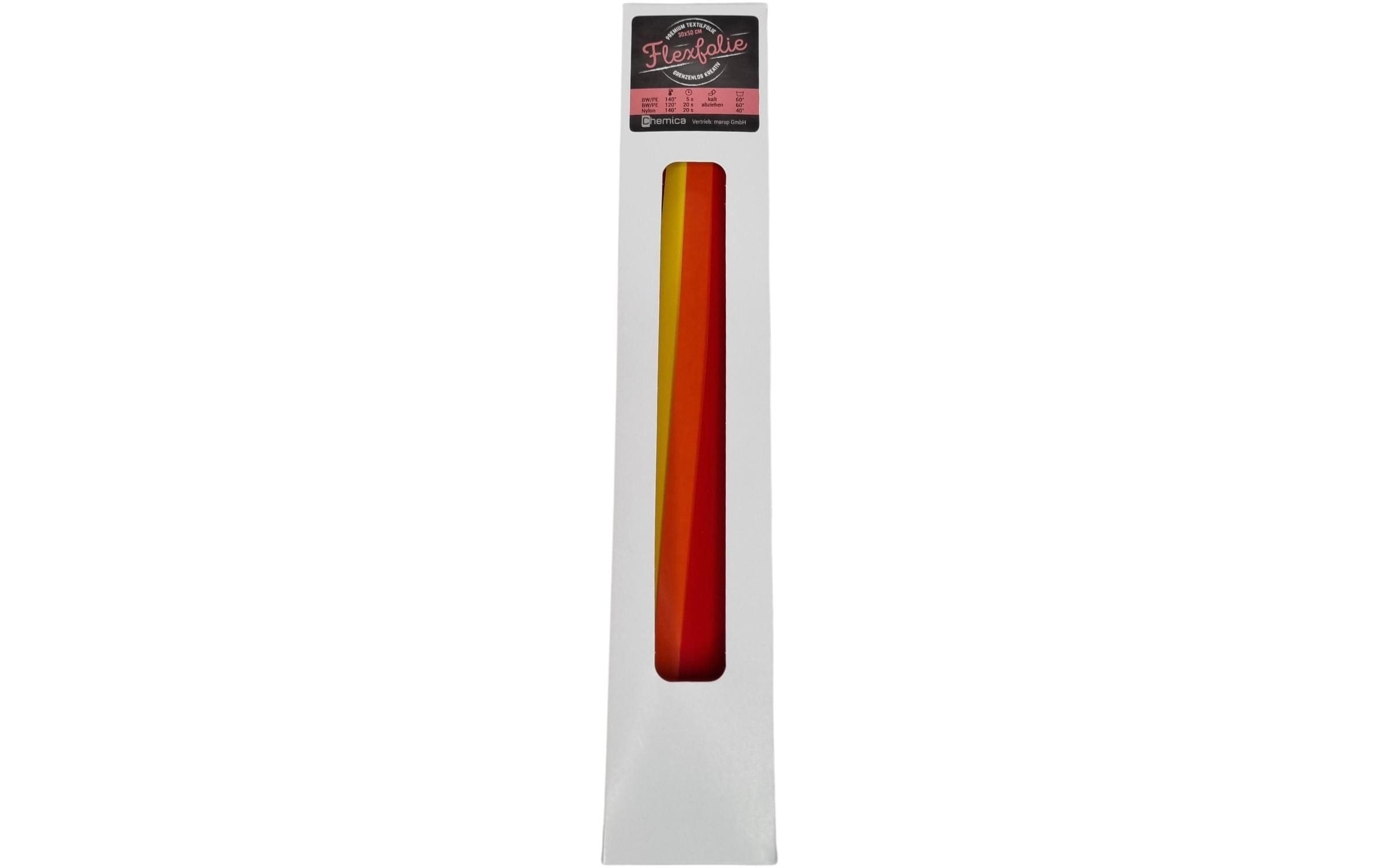 Chemica Aufbügelfolie (HTV), Flex, Rot, 30 × 50 cm, 3 Stk.