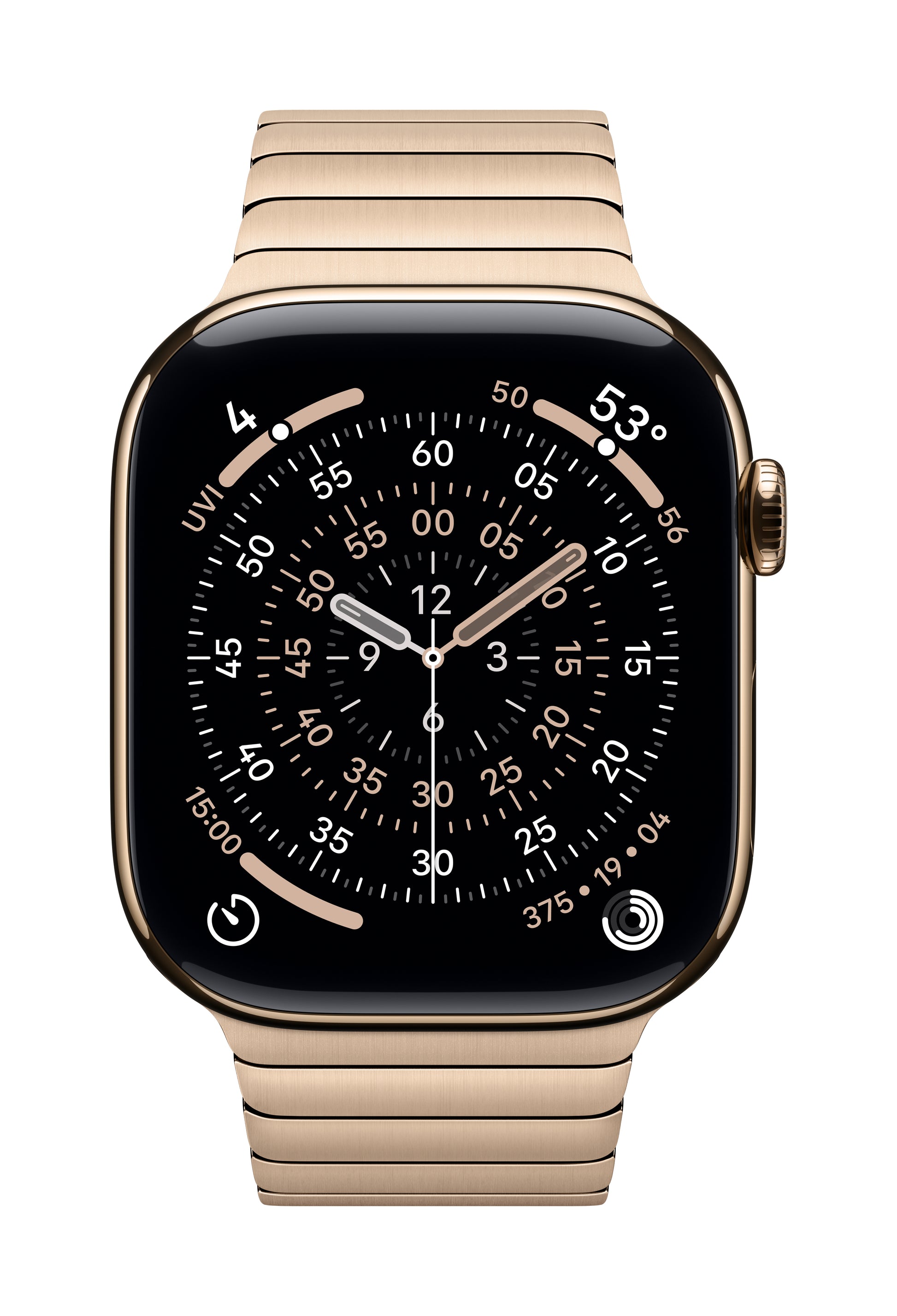 Apple Link Armband – Band – für Apple Watch 46 mm, Gold, Edelstahl