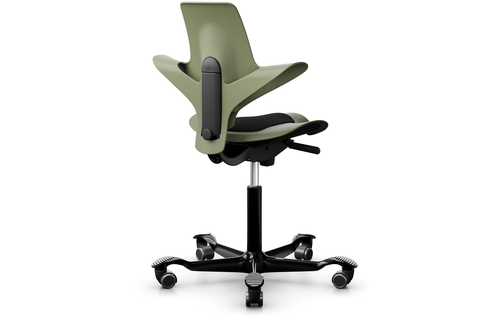 HÅG Bürostuhl Capisco Puls 8010 – 110 kg, schwarz/graugrün