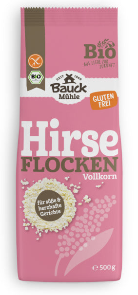 Bauck Mühle Hirseflocken – Bio, glutenfrei – 475 g