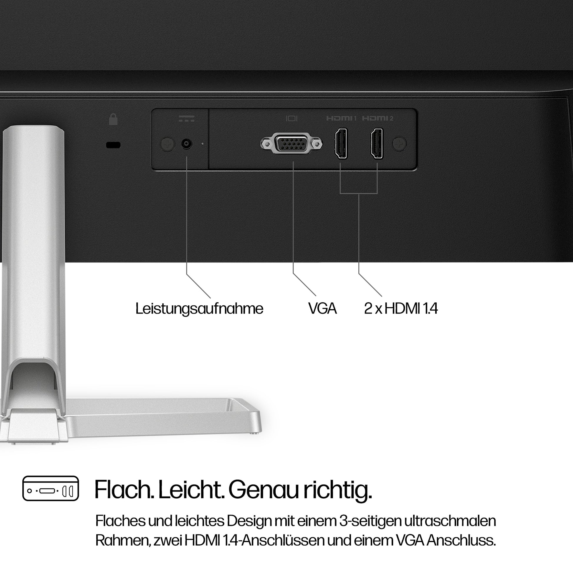 HP Serie 5 – Monitor, 27", 1920 × 1080 (Full HD), LCD, Silber