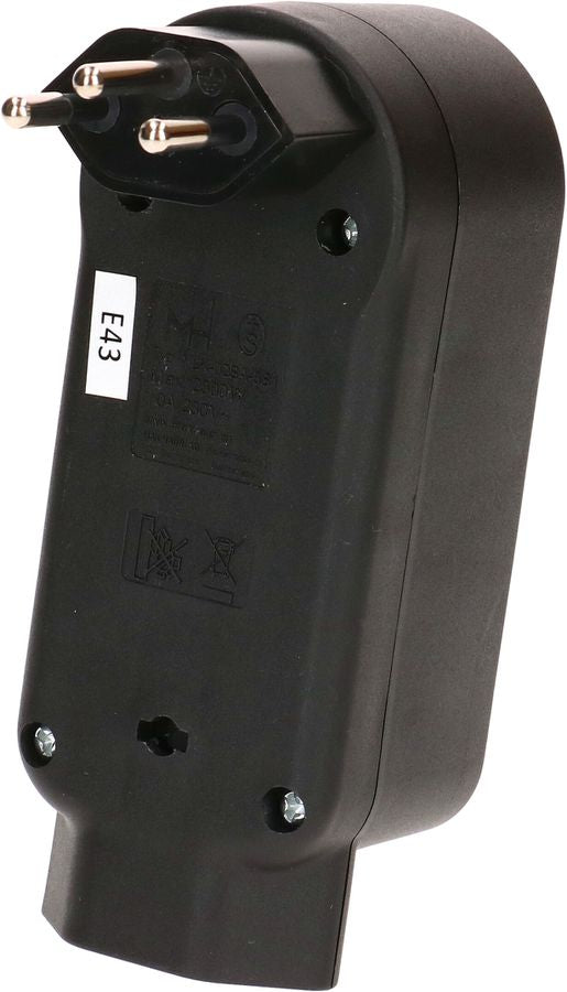 Max Hauri AG Max Hauri Basic Line Steckdosenleiste – 4×T13, 1,5 m, Eingang T12, abgewinkelt, IP20 – Schwarz