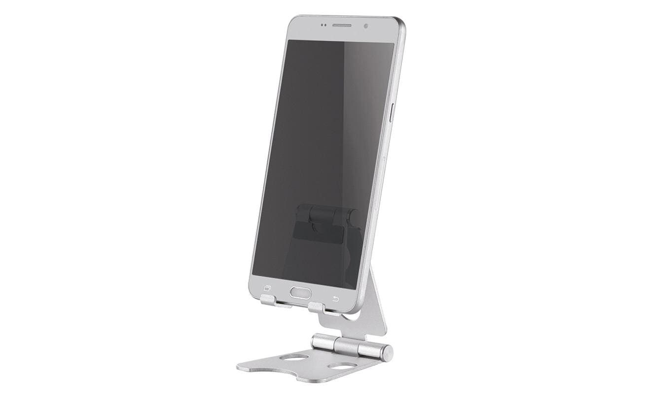 Neomounts Tischständer, faltbar, verstellbar – für bis 4,7" – Silber, Aluminium