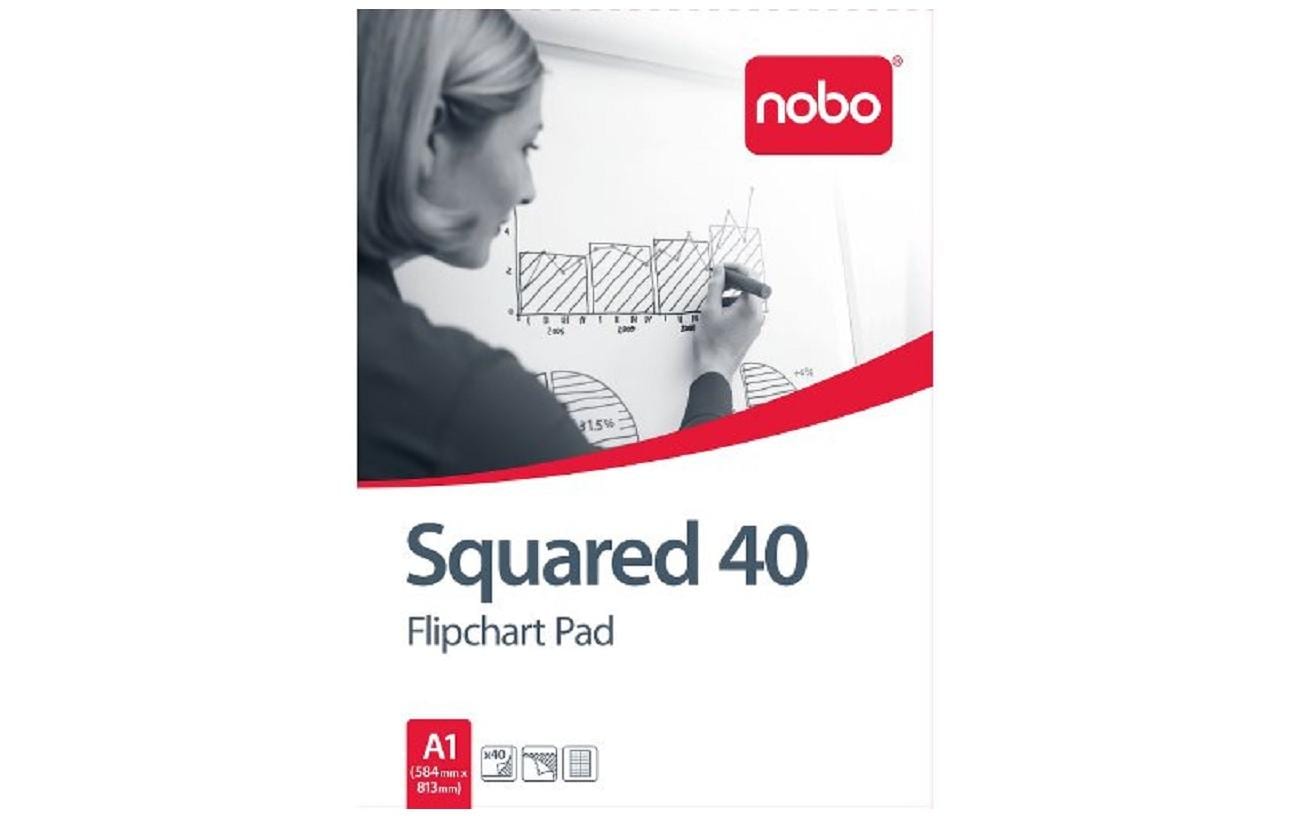 Nobo Flipchartblock – 58 × 81 cm, 1 Stück, Weiss