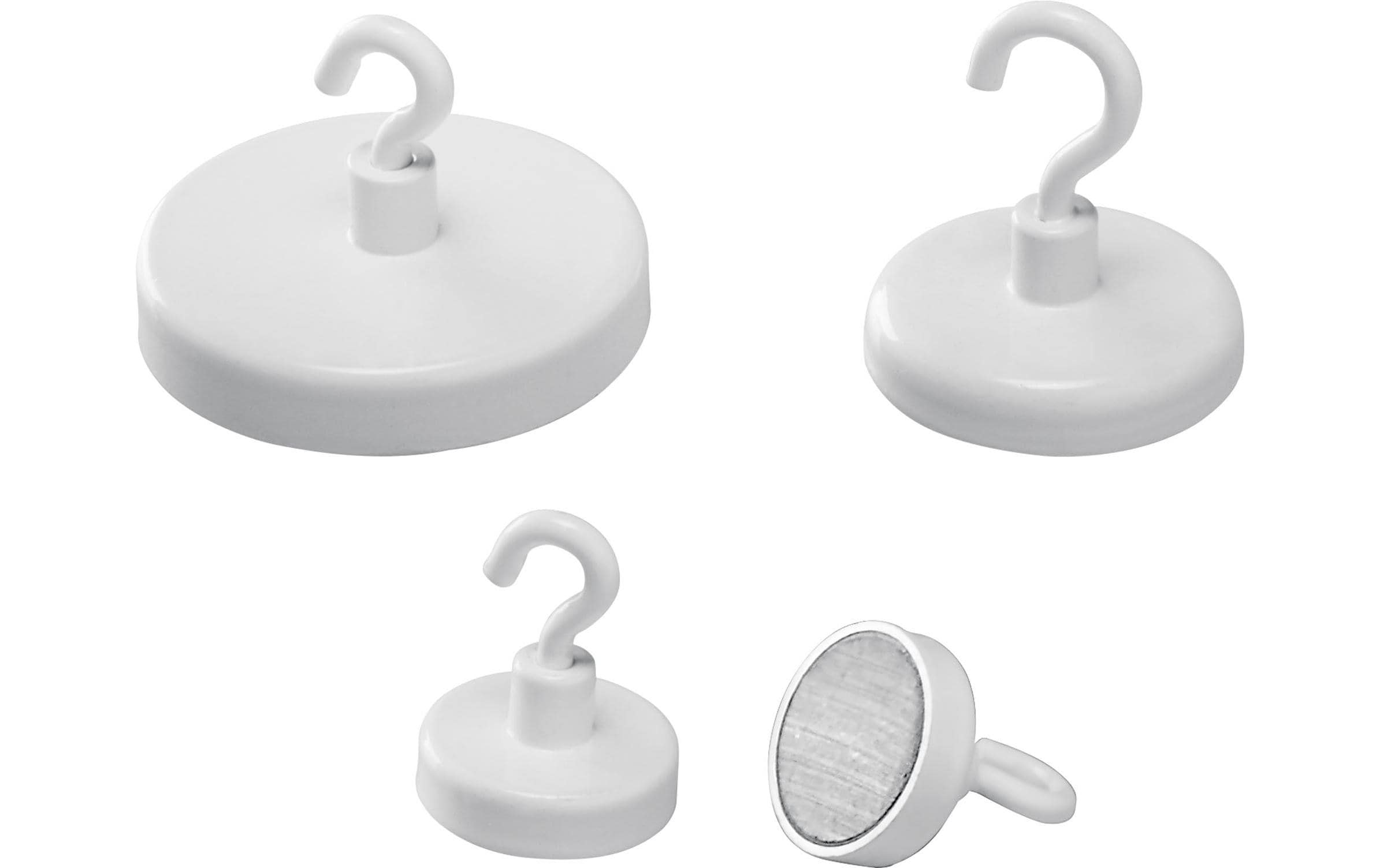 Magnetoplan Magnethaken – Ø 47 mm, 1 Stk., weiss