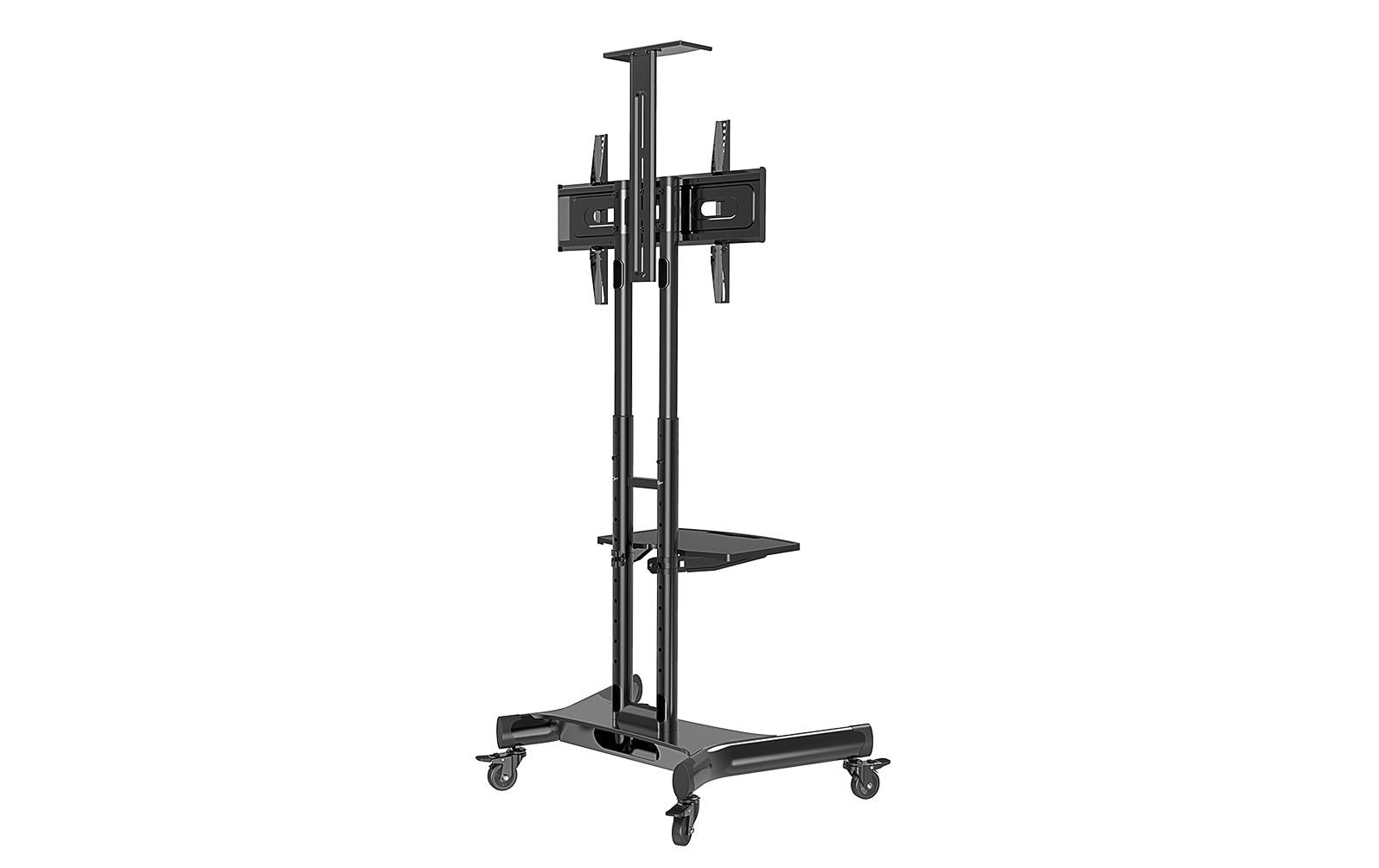 Neomounts NM-M1700BLACK – Trolley, höhenverstellbar, für 32–75", VESA 200×200–600×400, bis 50 kg, schwarz