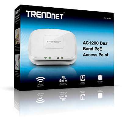 TRENDnet TEW-821DAP – Access Point – Wi-Fi 5 (2,4/5 GHz), 1,2 Gbit/s, GbE, PoE, Wandmontage