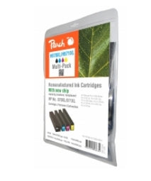 Peach Tintenpatronen-Multipack CMYK, XL, kompatibel – für HP Officejet Pro X451dn, X451dw, X476dn und andere