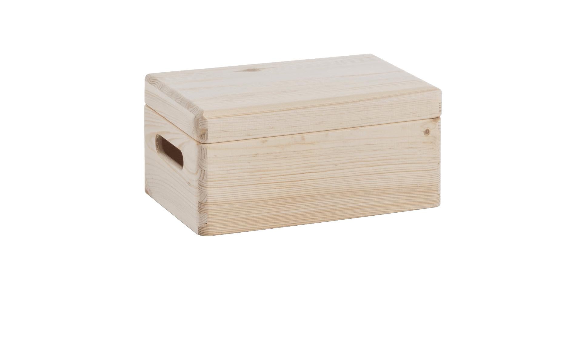 Zeller Present Aufbewahrungsbox (mit Deckel) – Holz – Natur – mit Griff – 300 × 140 × 200 mm