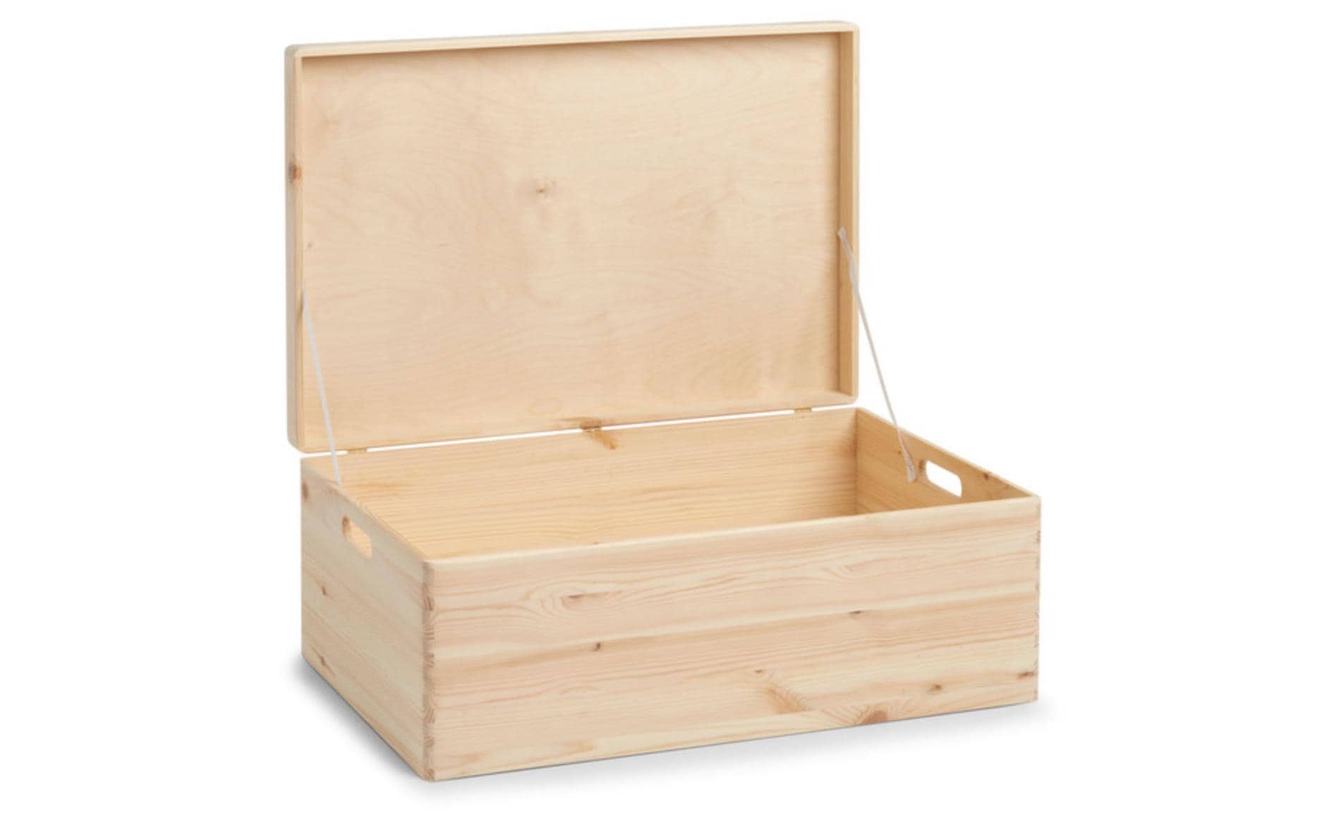 Zeller Present Aufbewahrungsbox (mit Deckel) – Holz (Kiefer) – Beige – mit Griff – 600 × 240 × 400 mm