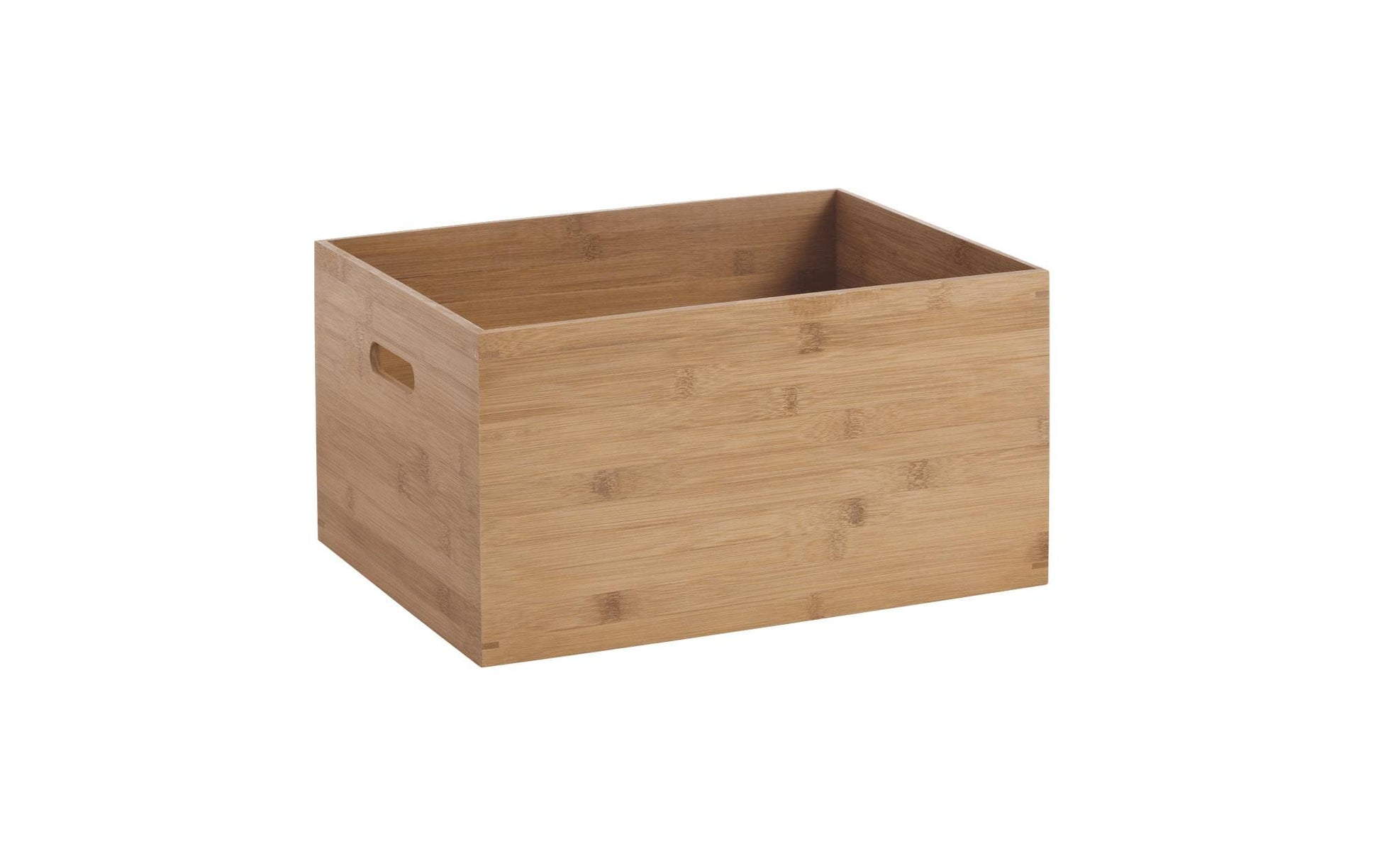 Zeller Present Aufbewahrungsbox – Bambus – Natur – mit Griffen, stapelbar – 400 × 210 × 300 mm