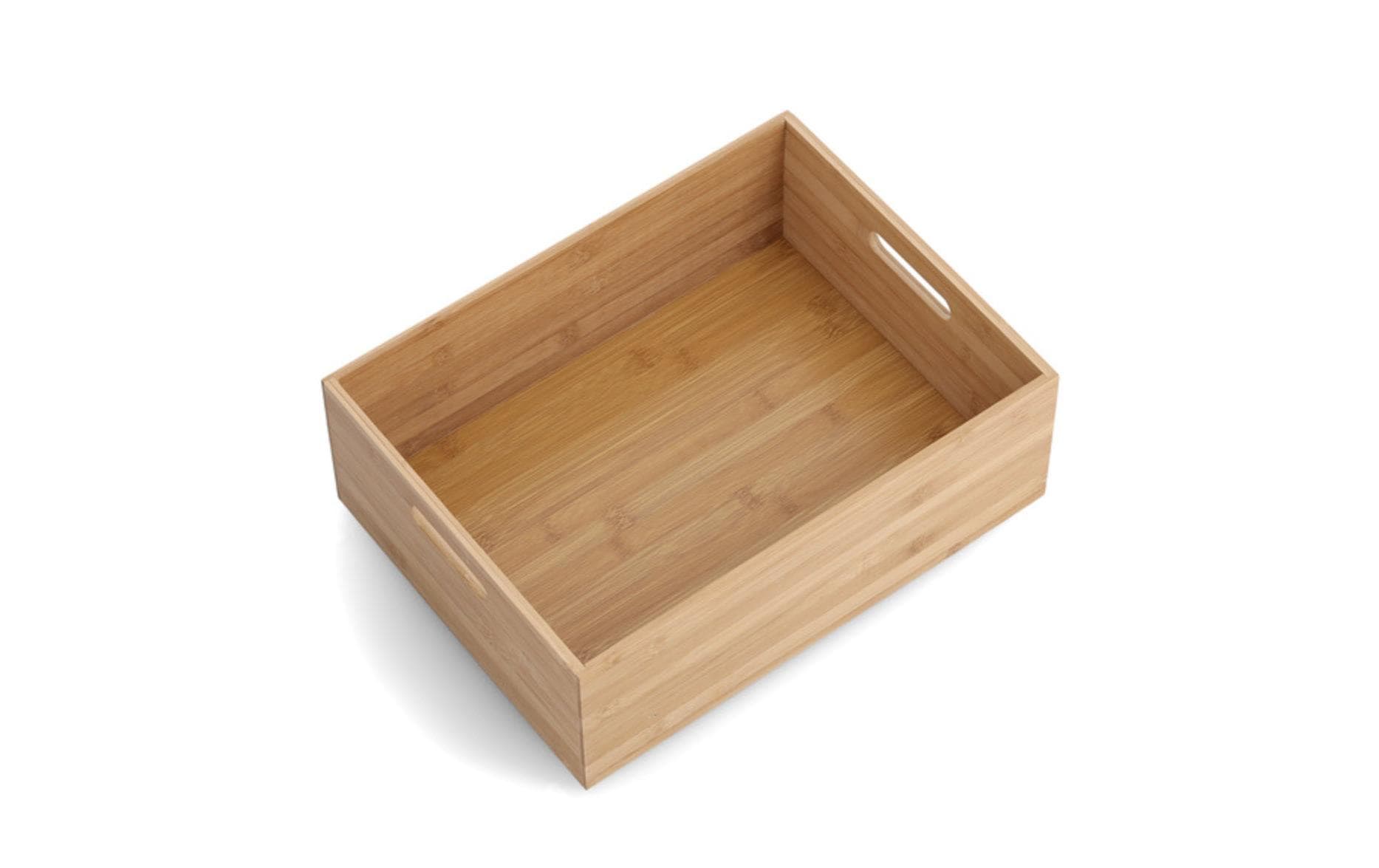 Zeller Present Aufbewahrungsbox – Bambus – Natur – stapelbar, mit Griff – 400 × 140 × 300 mm