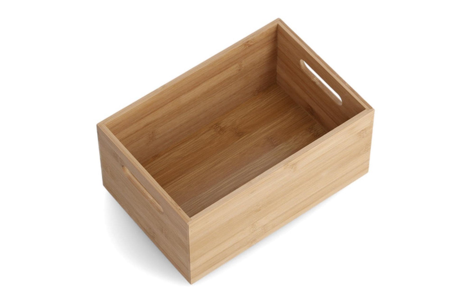 Zeller Present Aufbewahrungsbox – Bambus – Natur – stapelbar, mit Griffen – 300 × 140 × 200 mm