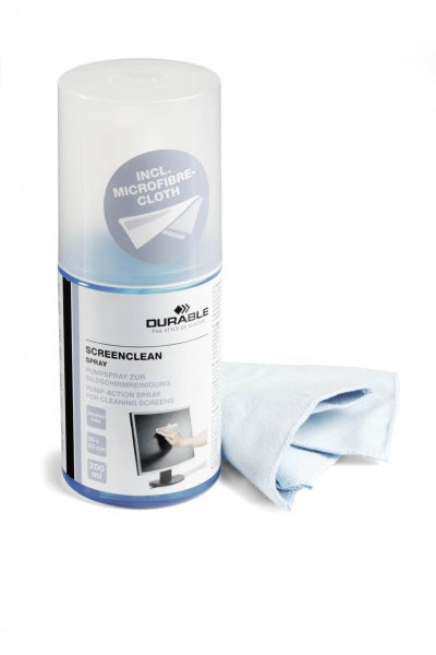 Durable SCREENCLEAN Bildschirm-/Elektronikreiniger – Pumpspray – 200 ml