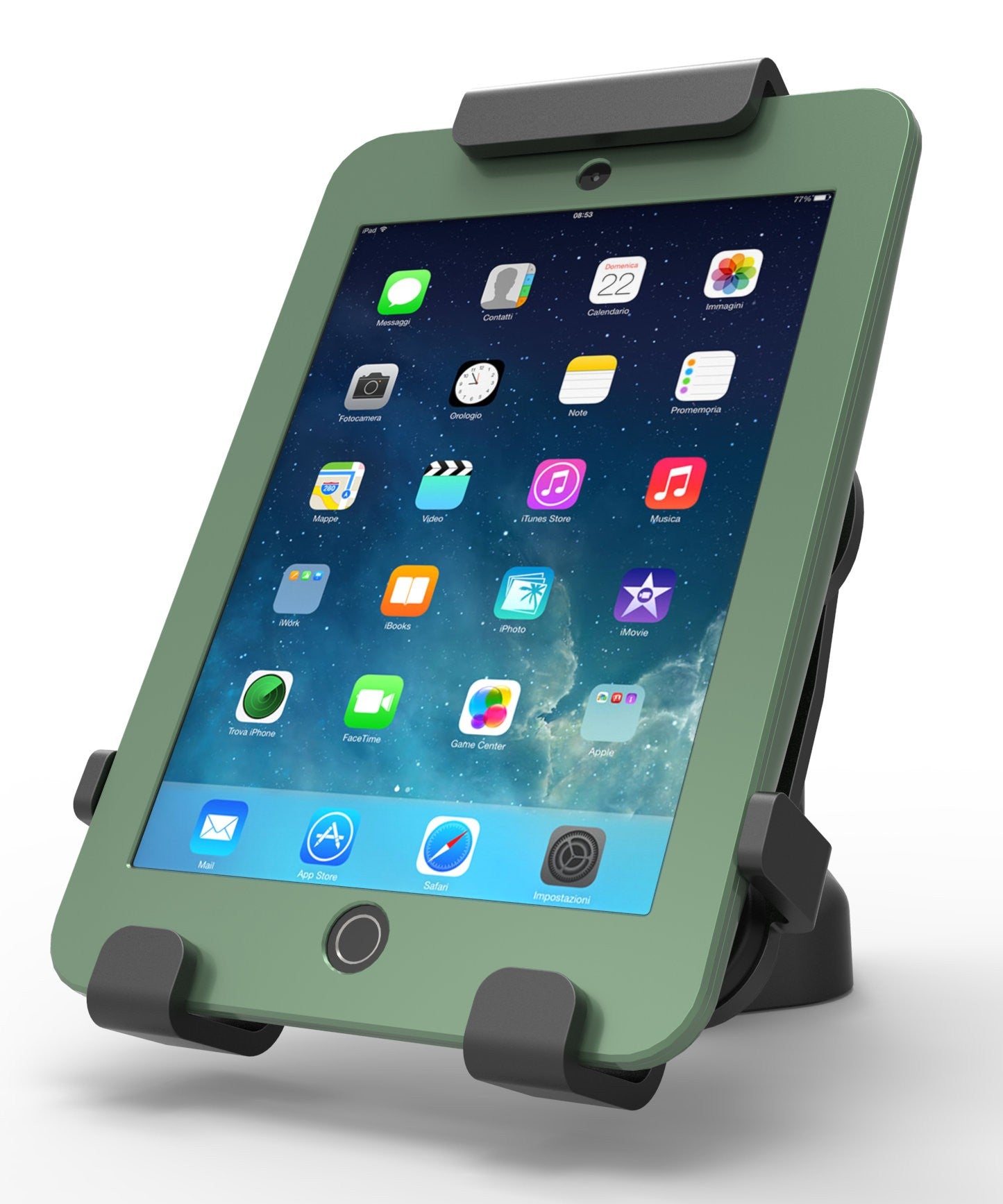 Compulocks Tablet-Wandhalterung – für Tablets und Smartphones, 360° drehbar – Schwarz