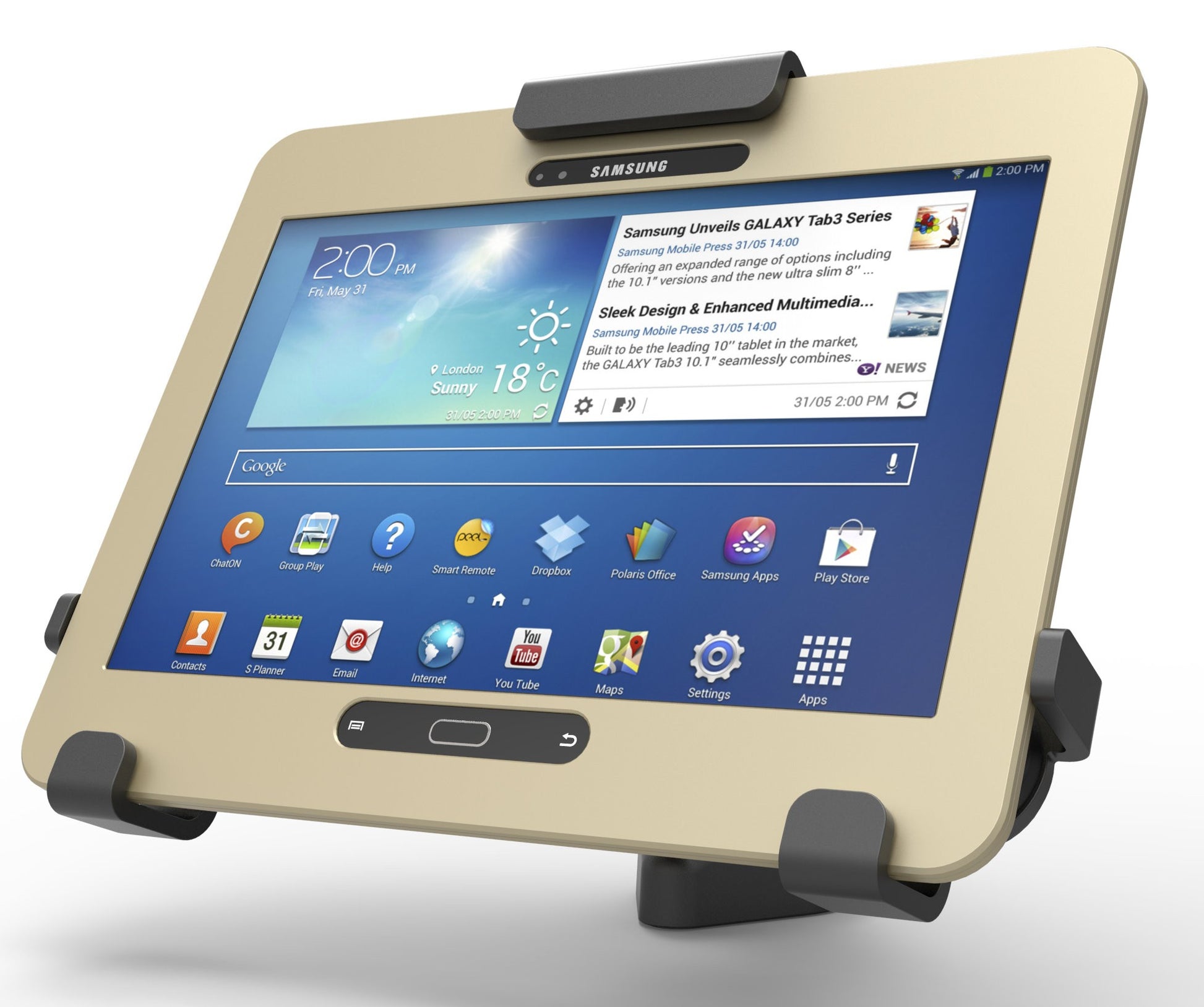 Compulocks Tablet-Wandhalterung – für Tablets und Smartphones, 360° drehbar – Schwarz