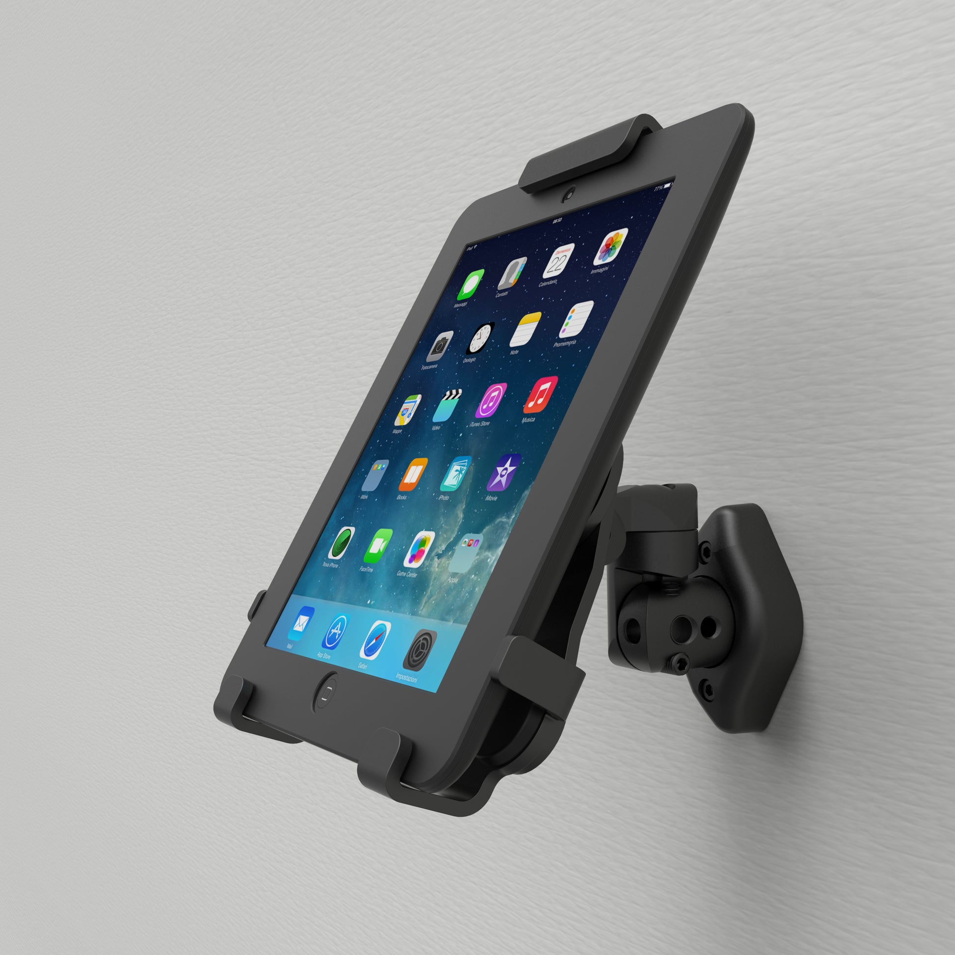 Compulocks Tablet-Wandhalterung – für Tablets und Smartphones, 360° drehbar – Schwarz