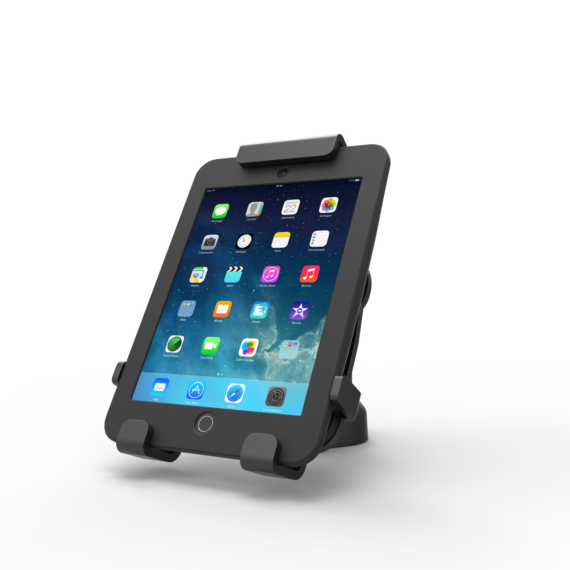 Compulocks Tablet-Wandhalterung – für Tablets und Smartphones, 360° drehbar – Schwarz