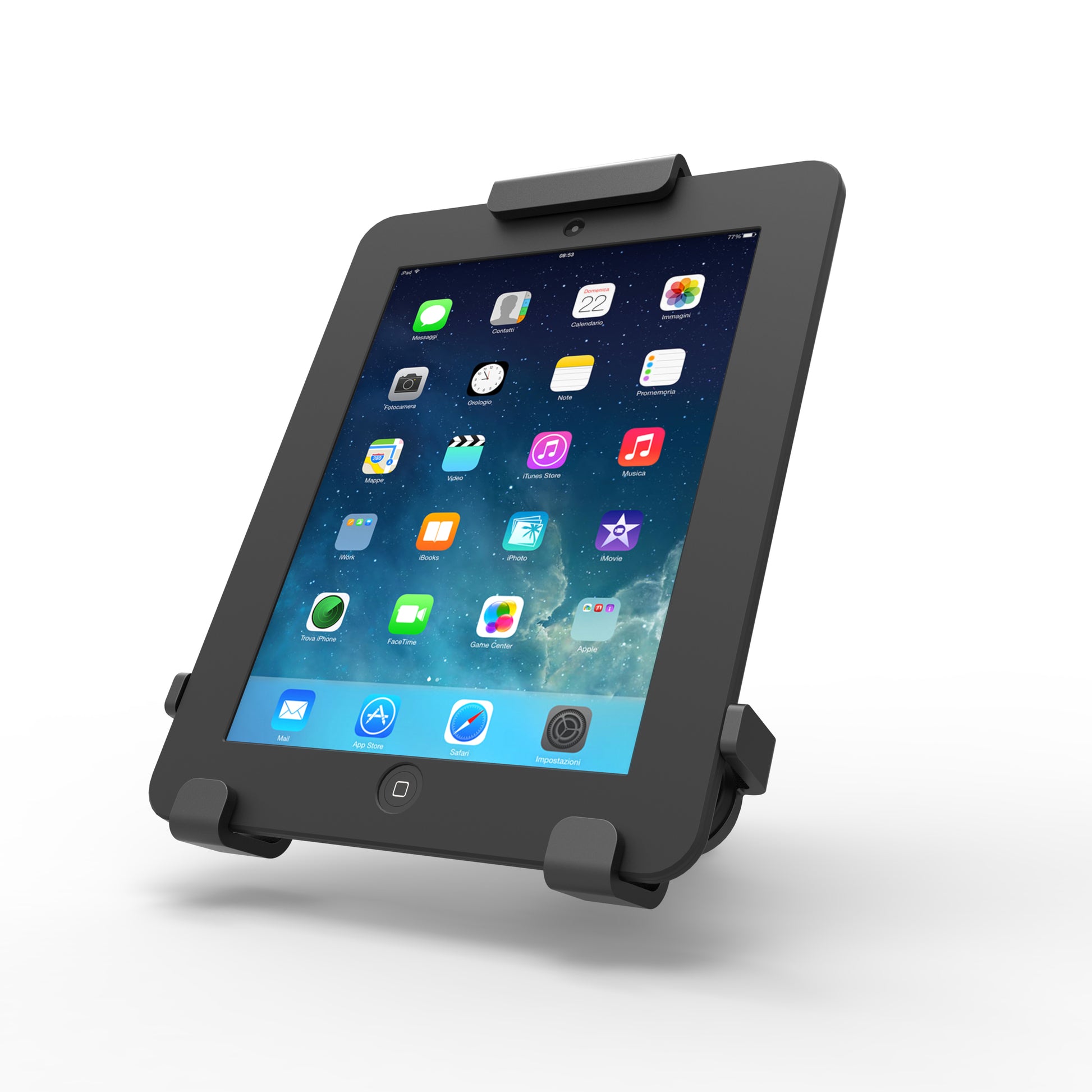 Compulocks Tablet-Wandhalterung – für Tablets und Smartphones, 360° drehbar – Schwarz