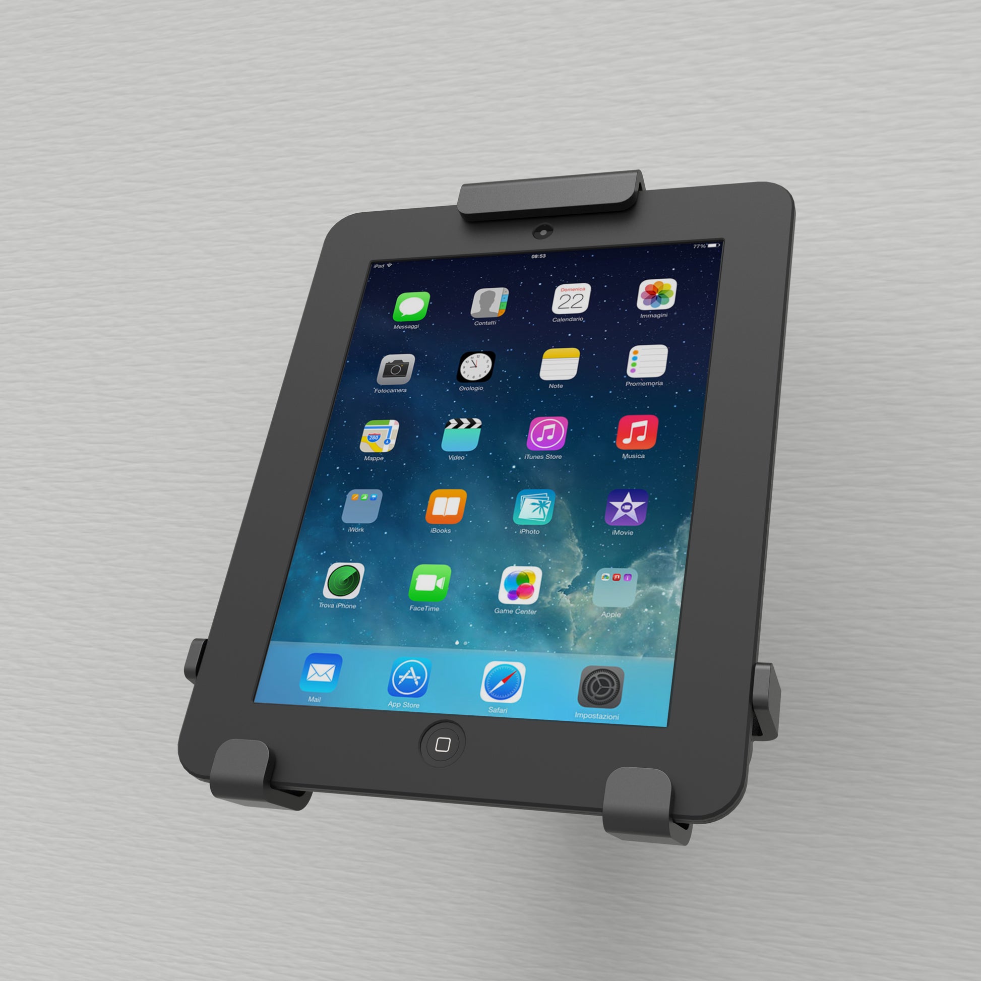 Compulocks Tablet-Wandhalterung – für Tablets und Smartphones, 360° drehbar – Schwarz