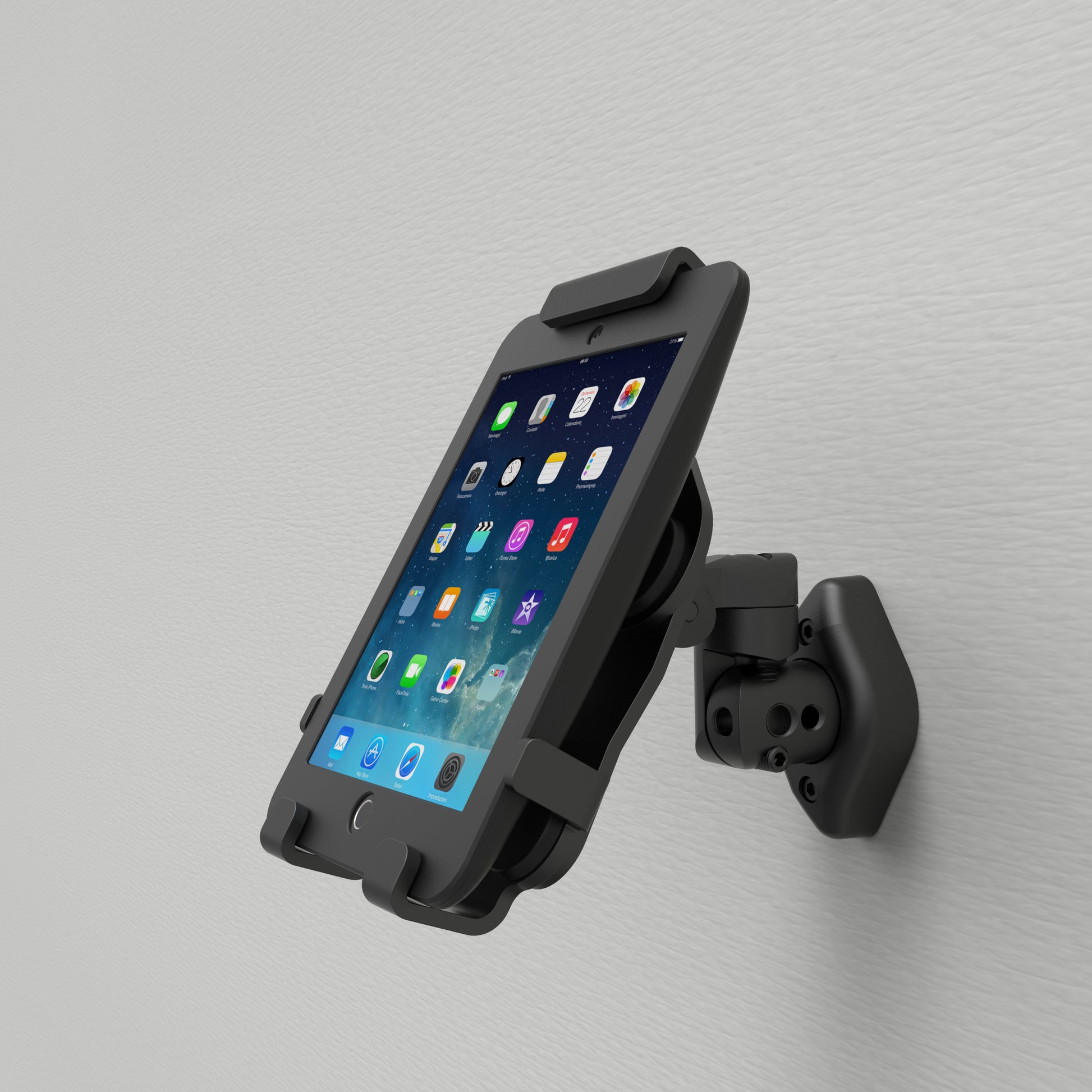 Compulocks Tablet-Wandhalterung – für Tablets und Smartphones, 360° drehbar – Schwarz
