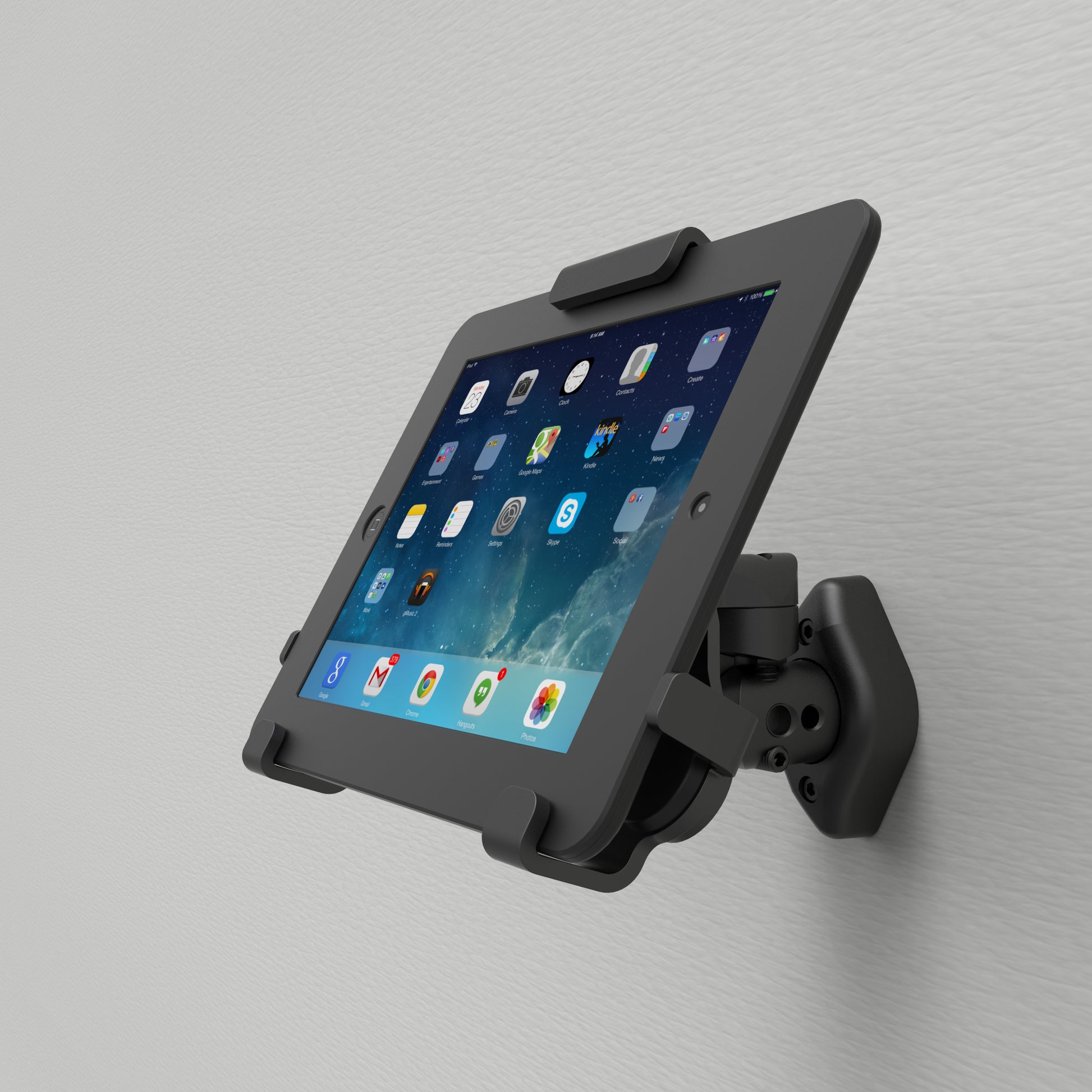 Compulocks Tablet-Wandhalterung – für Tablets und Smartphones, 360° drehbar – Schwarz