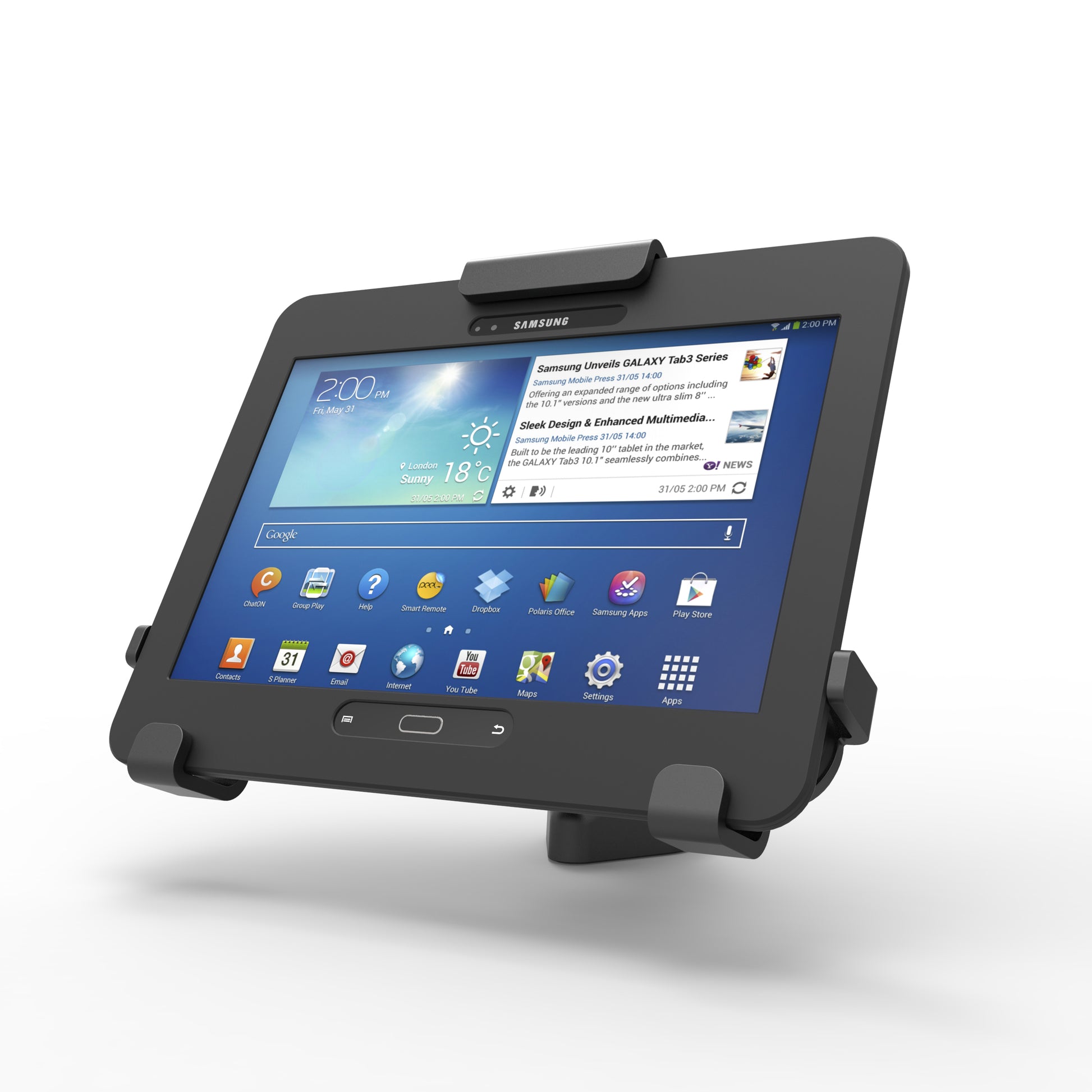 Compulocks Tablet-Wandhalterung – für Tablets und Smartphones, 360° drehbar – Schwarz