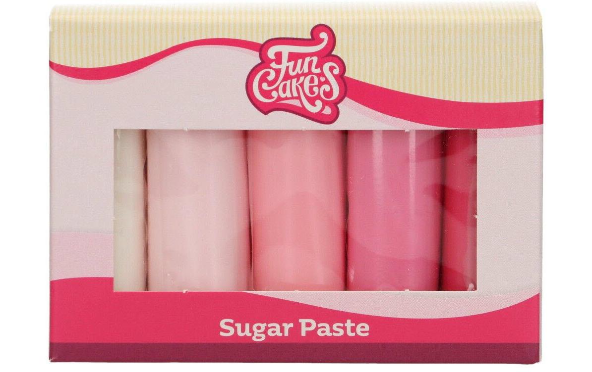 FunCakes Rollfondant, Rosa Töne – 5 Rollen, 500 g