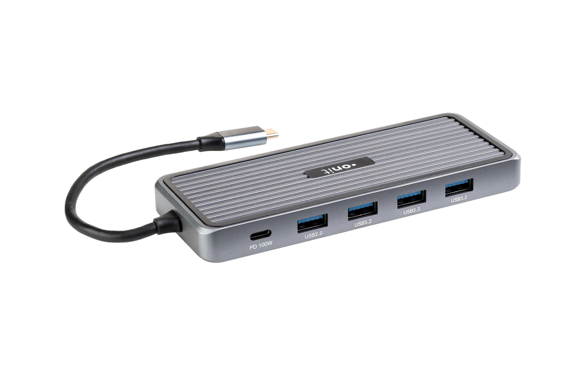 ONIT F01354 Dockingstation – USB-C, 2× DP, 1× HDMI, 4× USB-A, 3,5 mm, 100 W PD, GbE, für Windows/Mac/ChromeOS