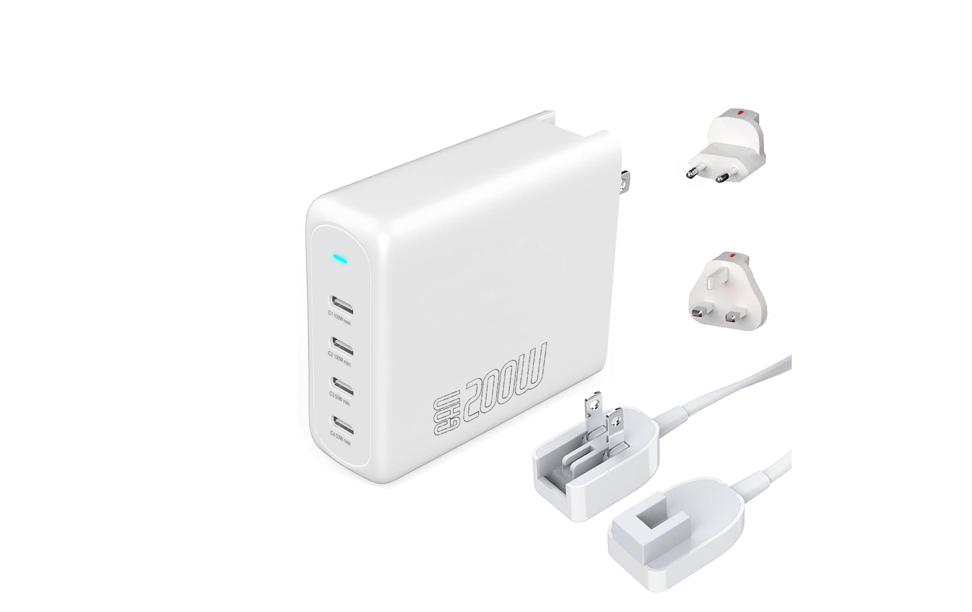 4smarts Flex Pro Ladegerät – 200 W, 2× USB-C, GaN – für Nintendo Switch, Laptop, Smartphone und mehr