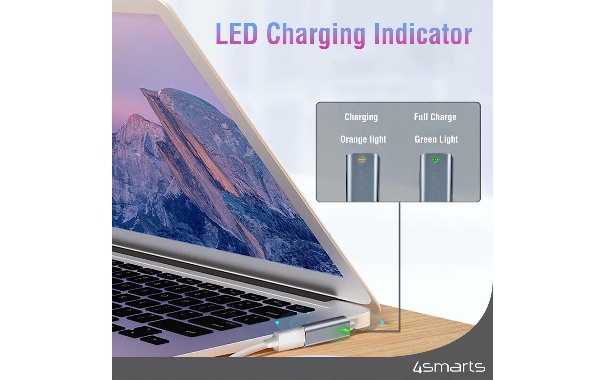 4smarts 540466 Adapter USB-C zu MagSafe 2 – PD 100 W, für MacBook Air/Pro, Grau
