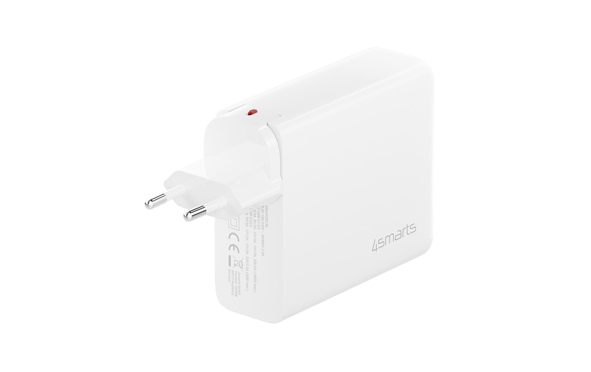4smarts Charger Flex Pro USB-Desktop-Ladegerät 200 W – USB-C×4 – PD 3.0, GaN – Weiss