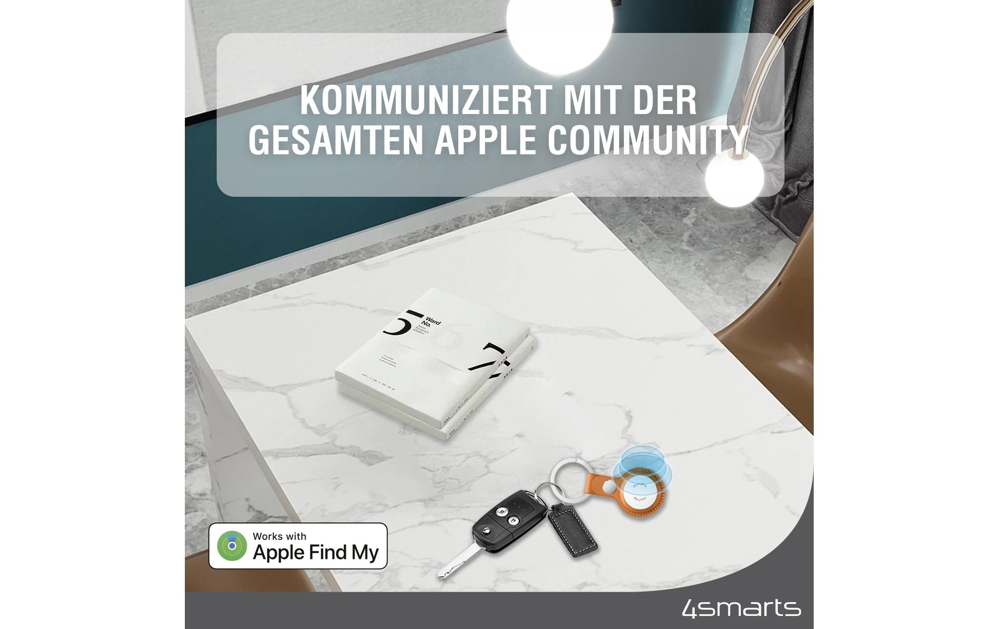 4smarts Halterung – für Apple Find My-App, 32 × 32 × 9 mm, mehrfarbig, 2er-Pack