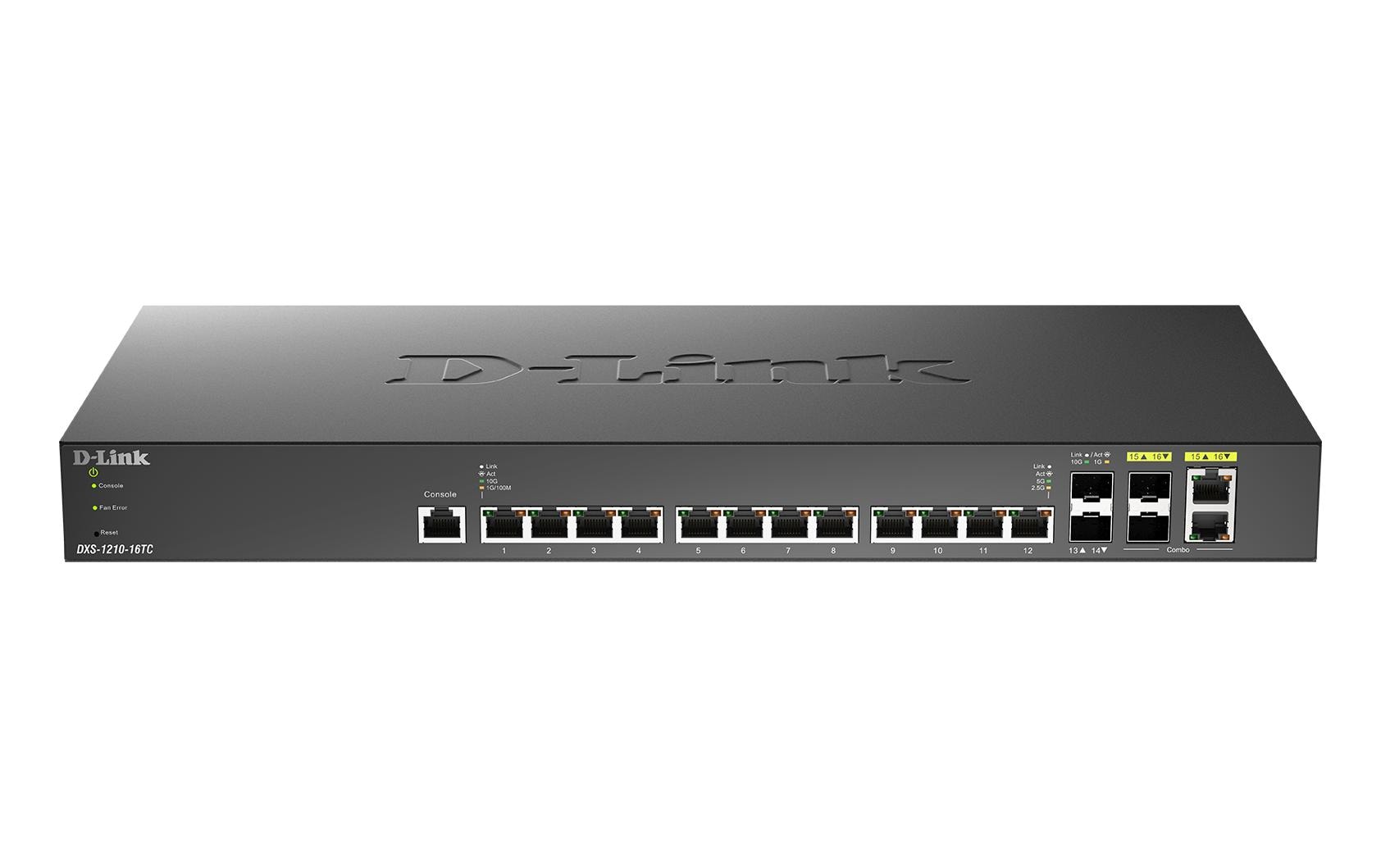 D-Link DXS-1210-16TC – Managed Switch – 12×10G, 4×SFP+, L2, 1U