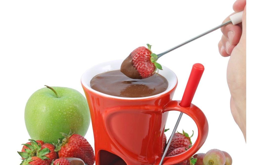 Swissmar Fondue-Set Sweetheart – Keramik, 2 Personen, Teelicht – Rot