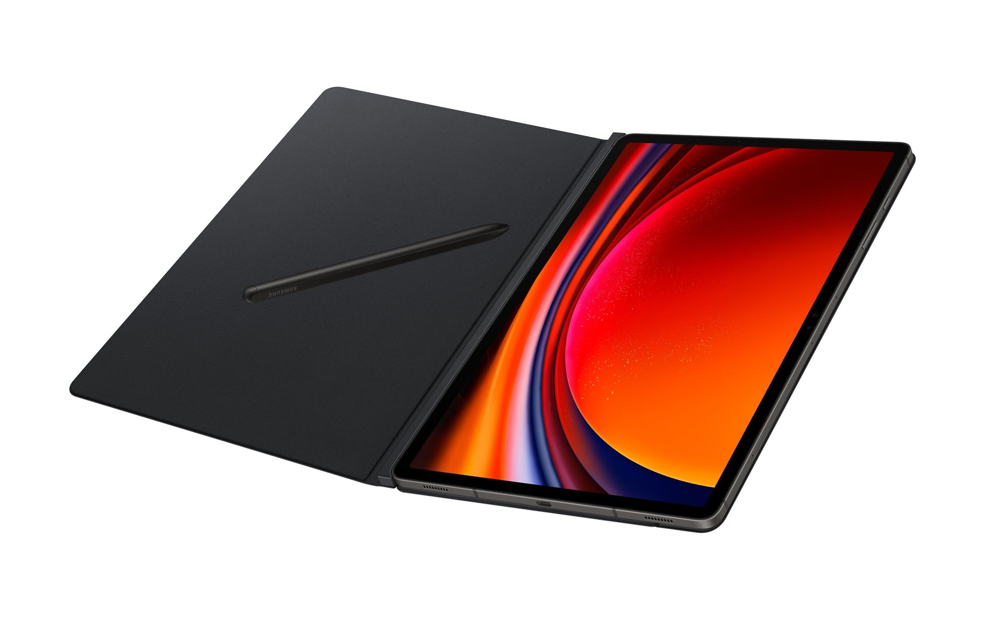 Samsung Smart Book Cover Tab S9 FE+ Notebook-Schutzhülle – für Galaxy Tab S9+, 12,4", Stoßschutz, Schwarz