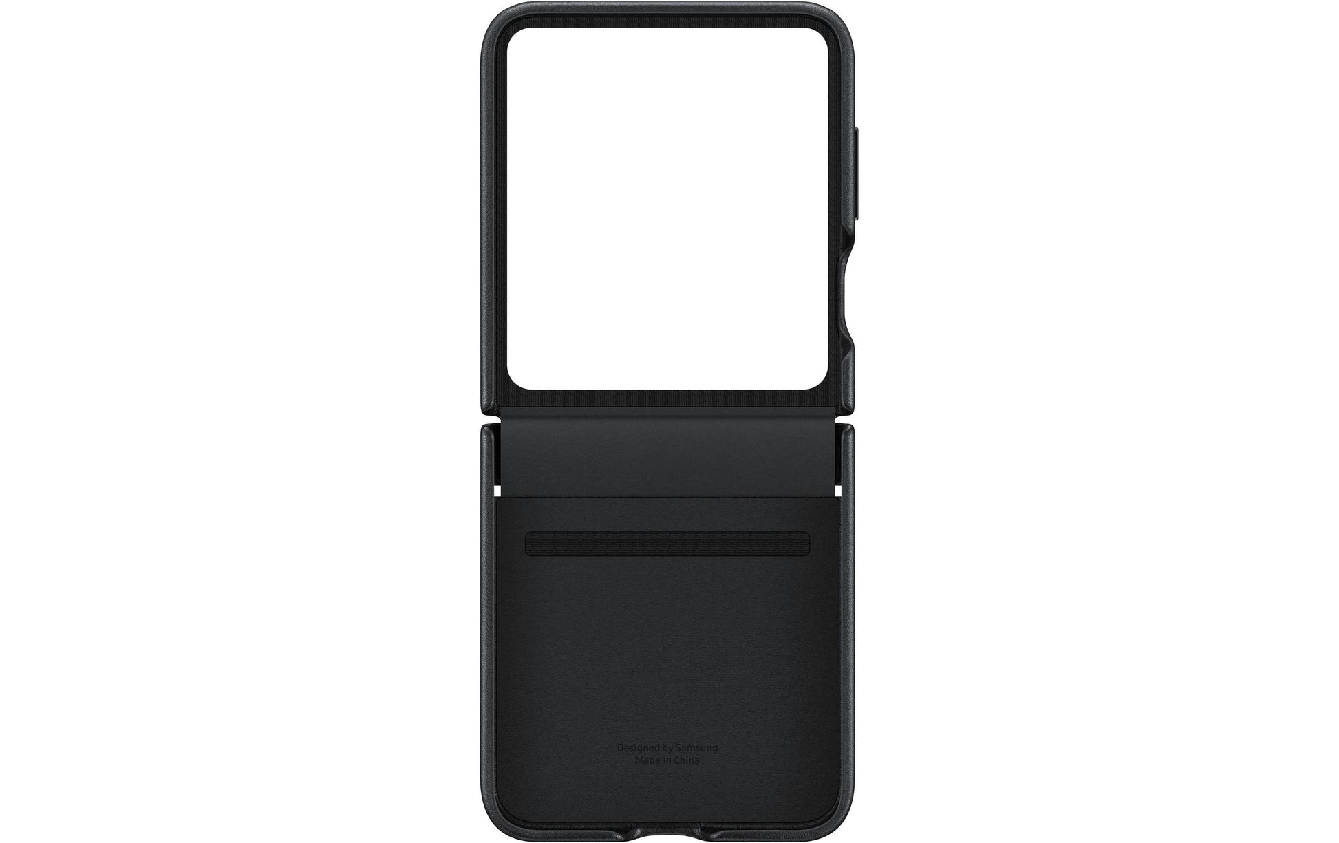 Samsung Booklet-Hülle – für Samsung Galaxy Z Flip5 – schwarz – Kunstleder